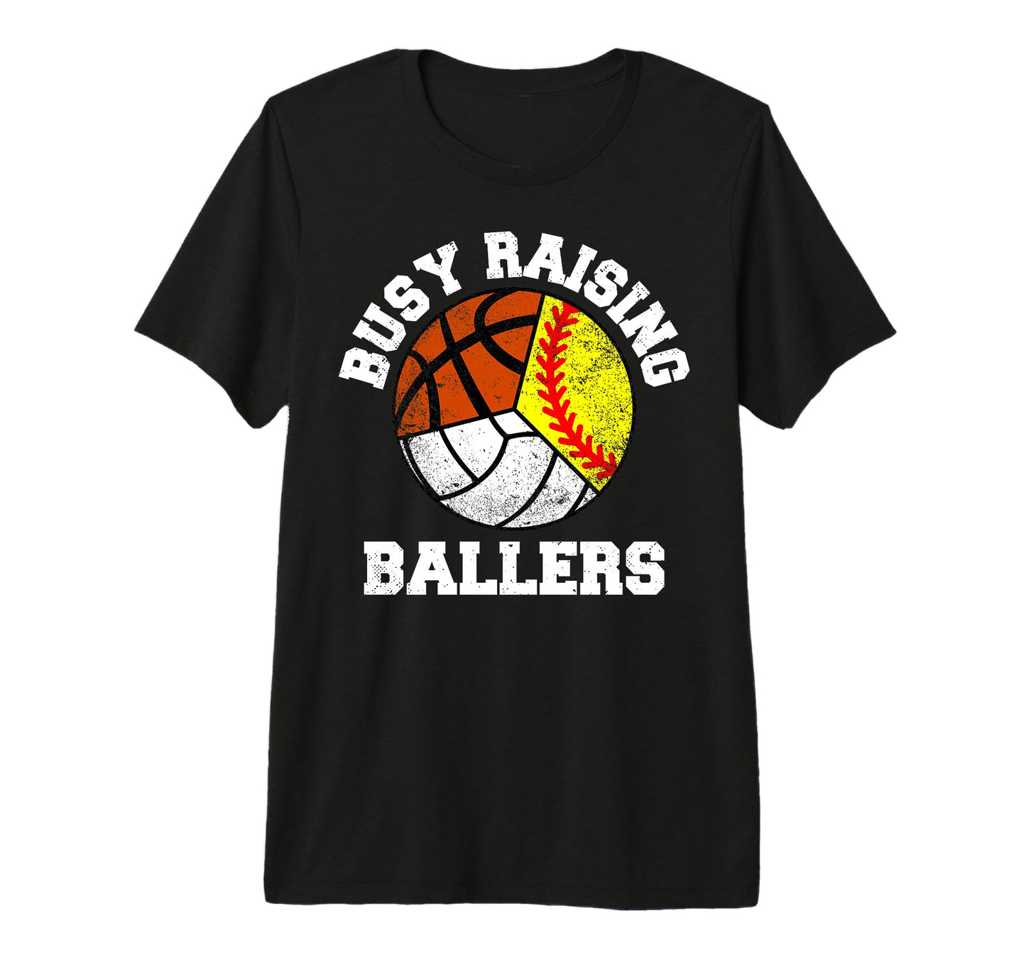 Busy Raising Ballers Softball T-Shirt - Graphic Print for Adults - T-Shirt, Sweatshirt, Hoodie
