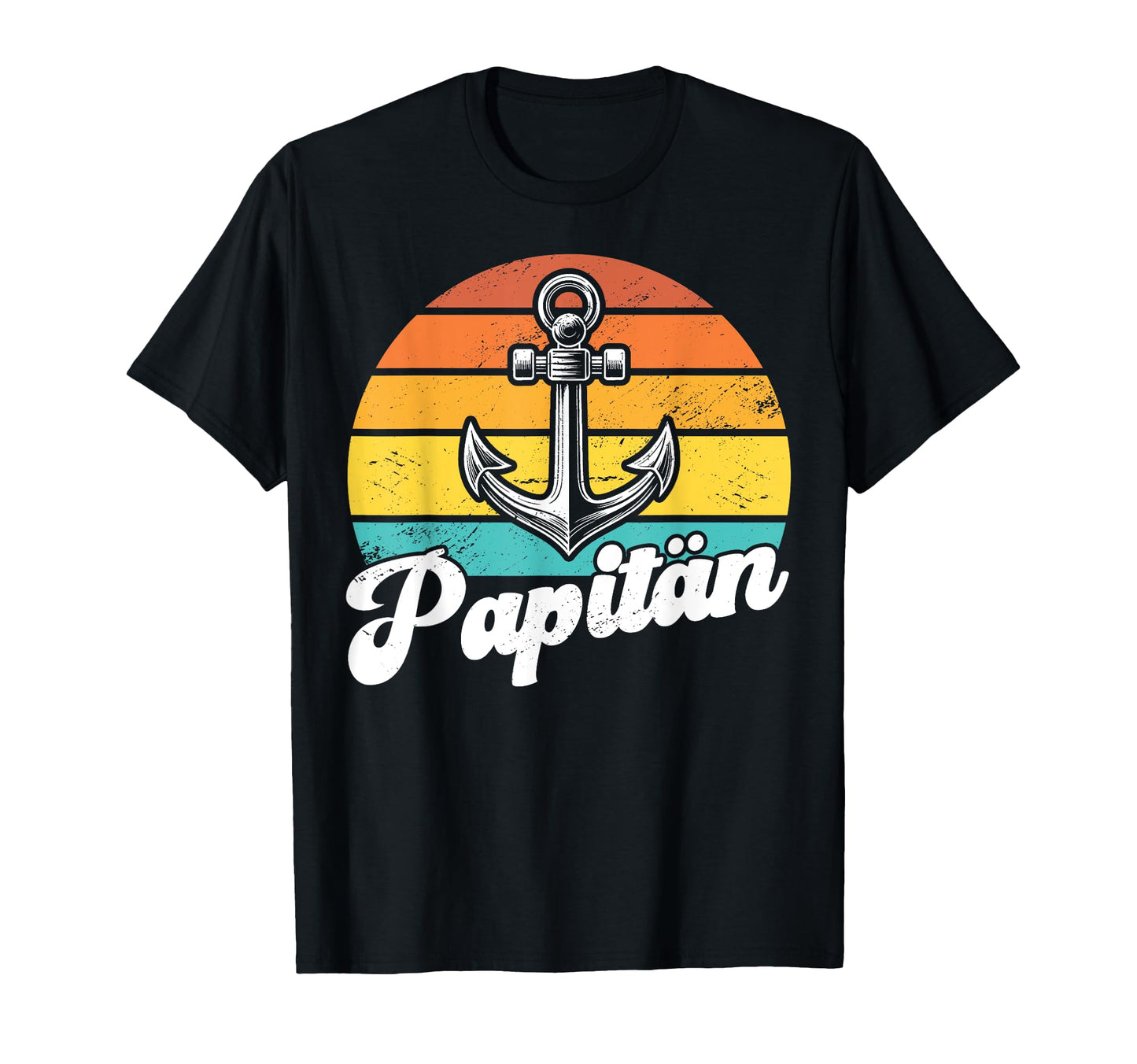 Papit N Funny Word Game Captain Dad Anchor T-Shirt - Trendy Graphic Unisex - T-Shirt, Sweatshirt, Hoodie