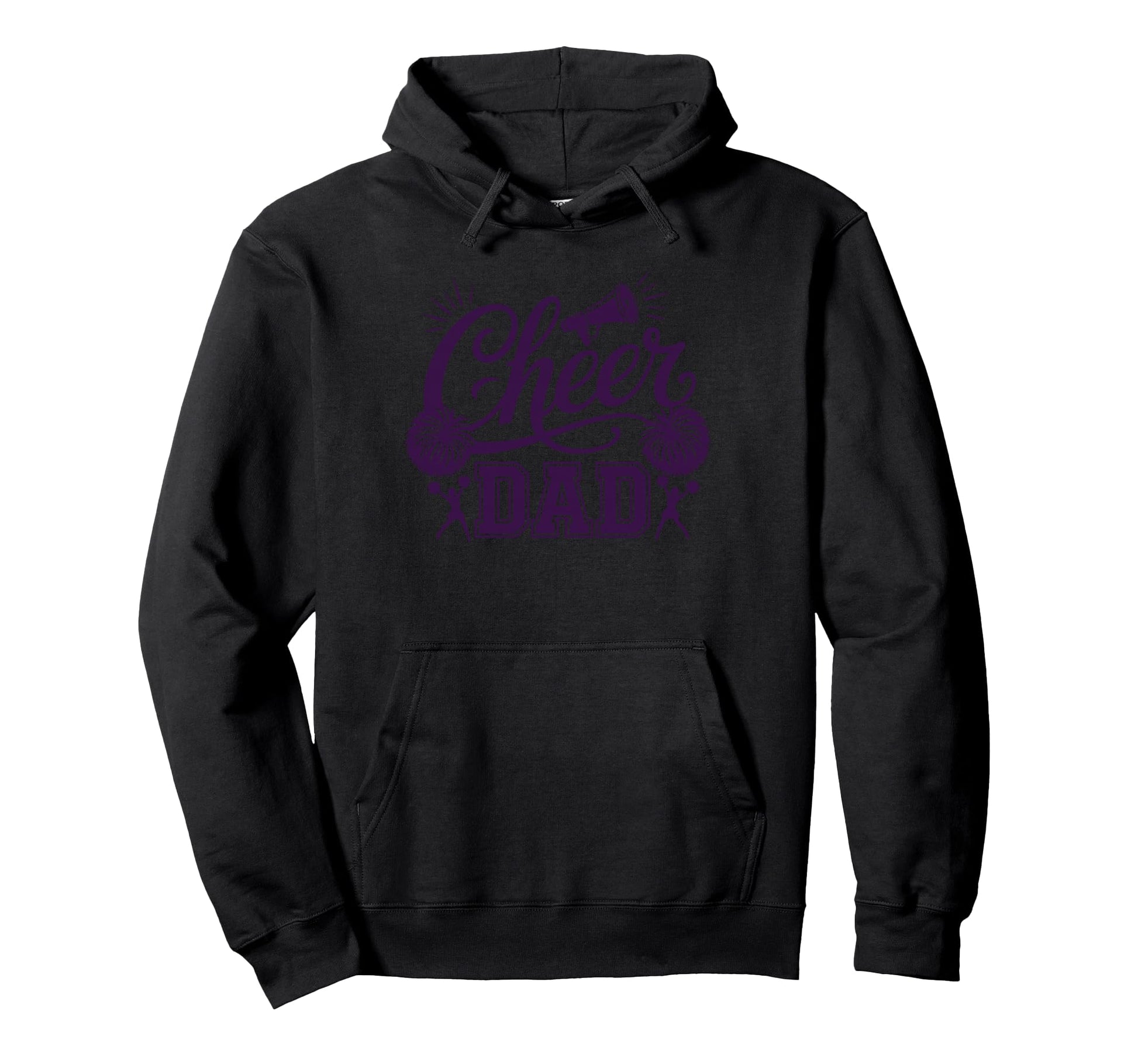 Purple Cheer Dad Cheerleader Hoodie - Casual Everyday Wear Men Women - T-Shirt, Sweatshirt, Hoodie
