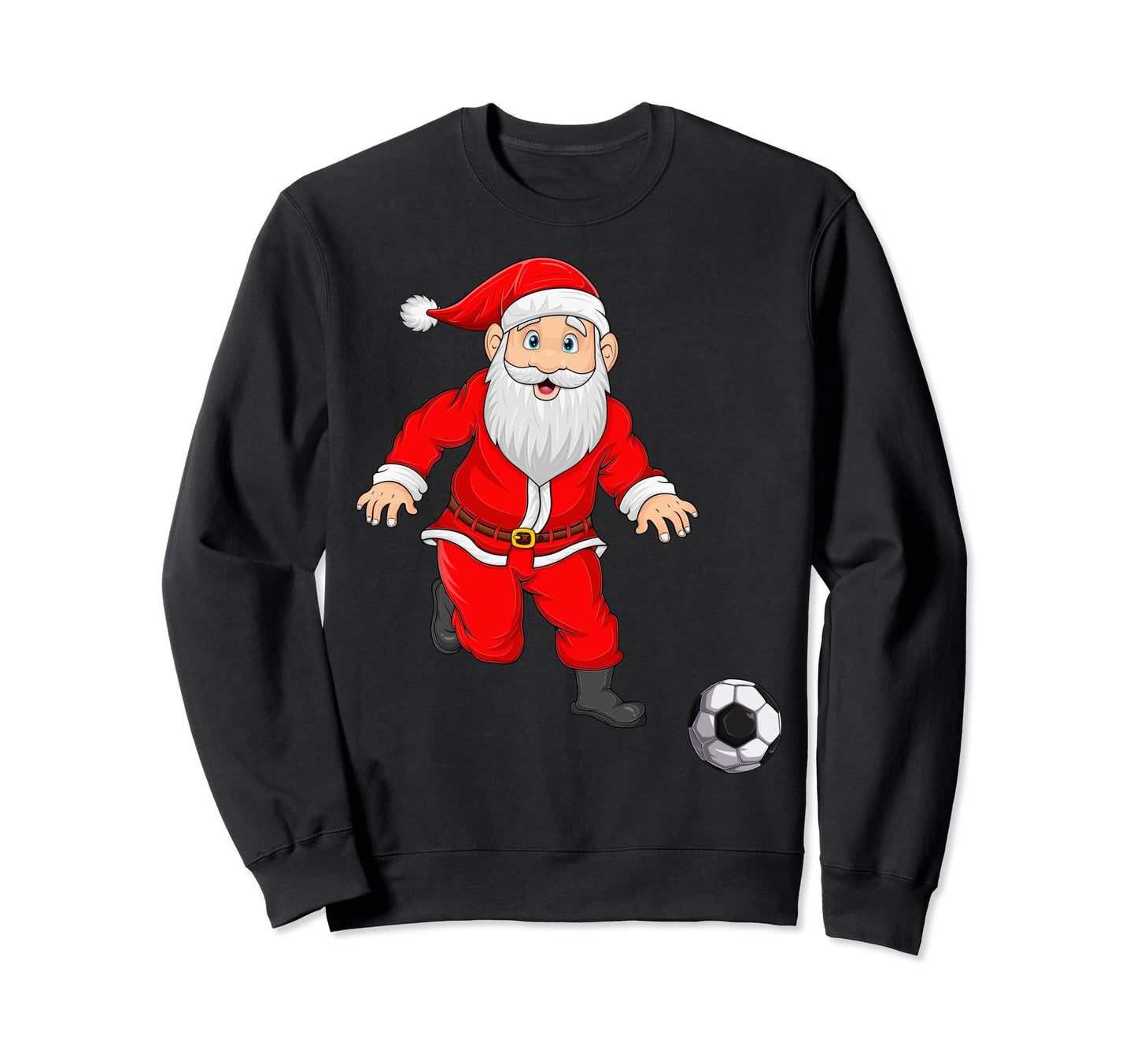 Soccer Sports Lover Santa Playing Soccer Sweatshirt - Unique Graphic Unisex - T-Shirt, Sweatshirt, Hoodie