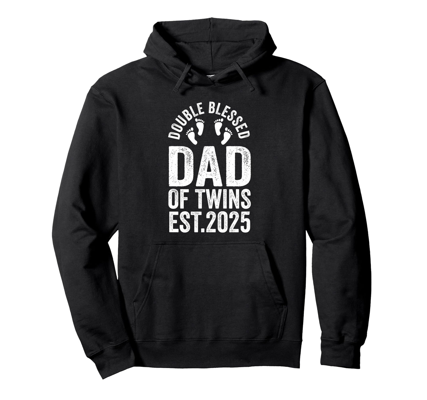 Double Blessed Dad Twins Est 2025 Twins Hoodie - Minimalist Print Unisex - T-Shirt, Sweatshirt, Hoodie