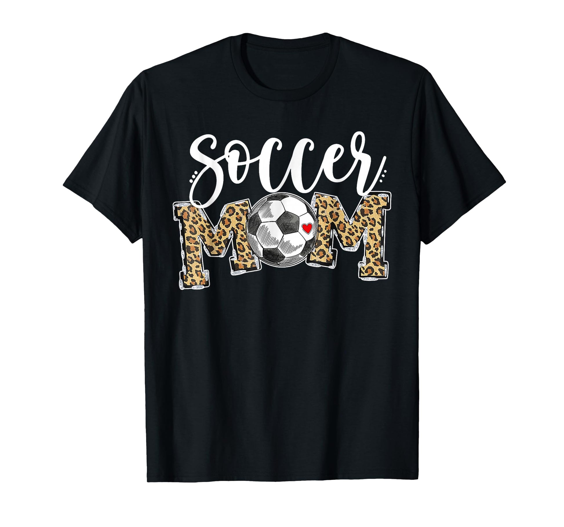 Soccer Mom Leopard Soccer Mama Mom Life T-Shirt - Unique Graphic Unisex - T-Shirt, Sweatshirt, Hoodie