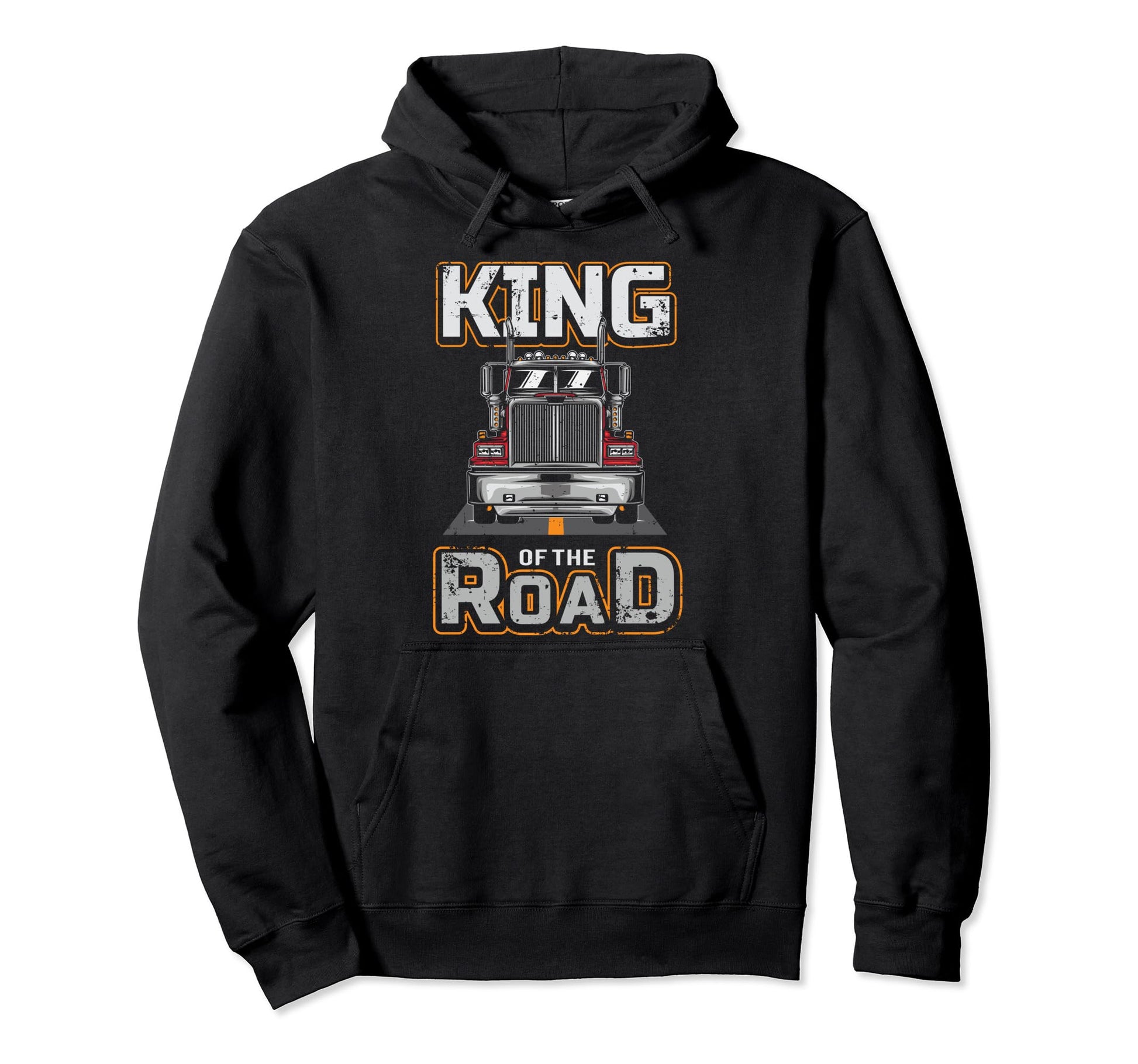 King Road Daddy Trucker Semi Truck Hoodie - Fun Novelty Design Unisex - T-Shirt, Sweatshirt, Hoodie