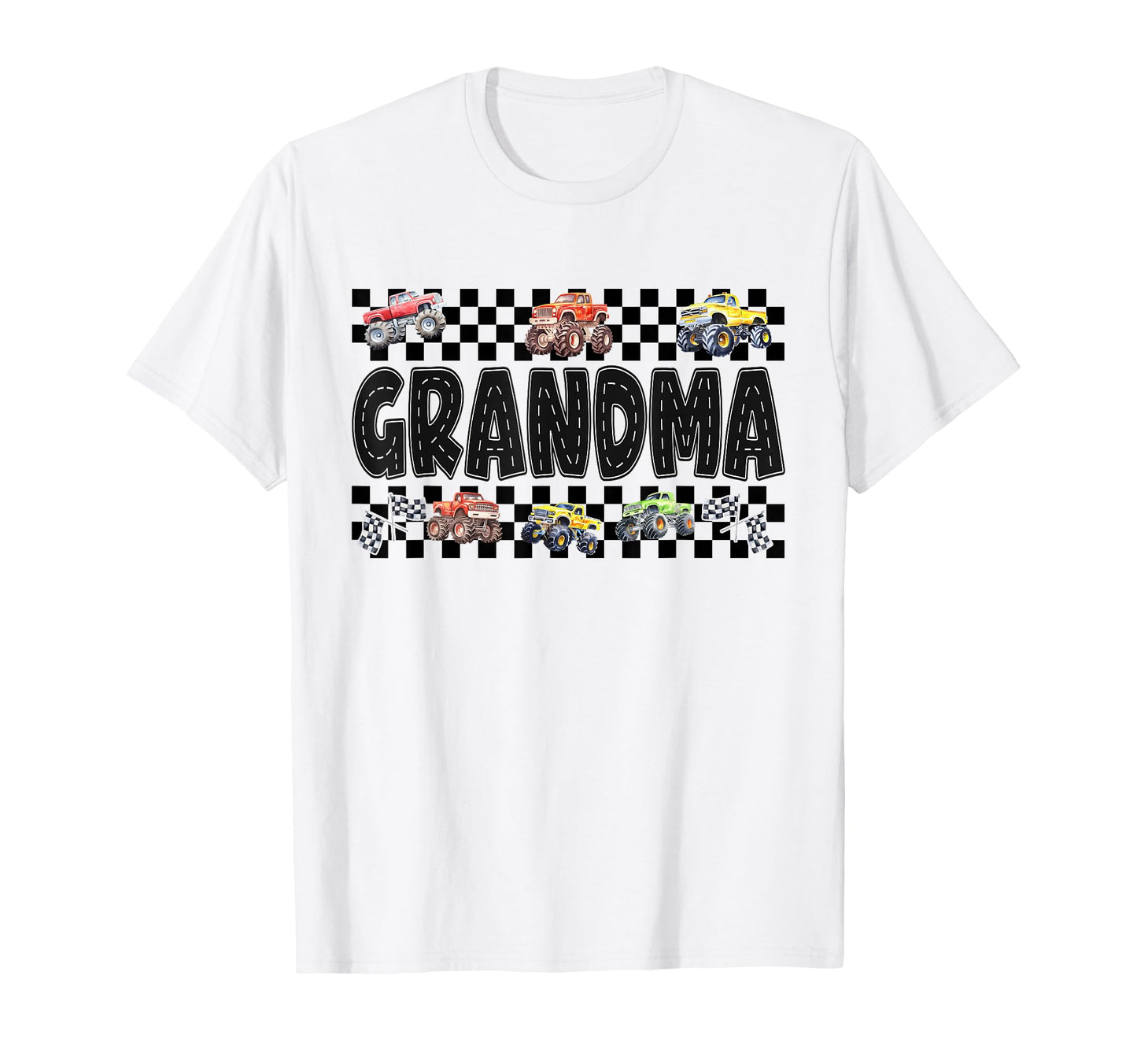 Grandma Monster Truck Family Crew T-Shirt - Casual Everyday Wear Men Women - T-Shirt, Sweatshirt, Hoodie