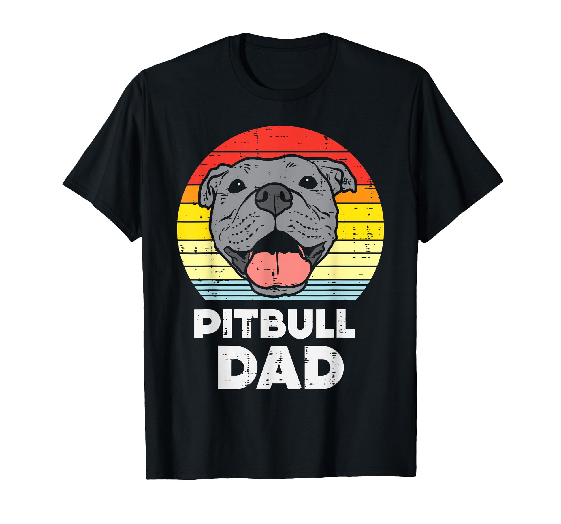 Pitbull Dad Sunset Pittie Pitty Pet Dog T-Shirt - Graphic Print Men Women - T-Shirt, Sweatshirt, Hoodie