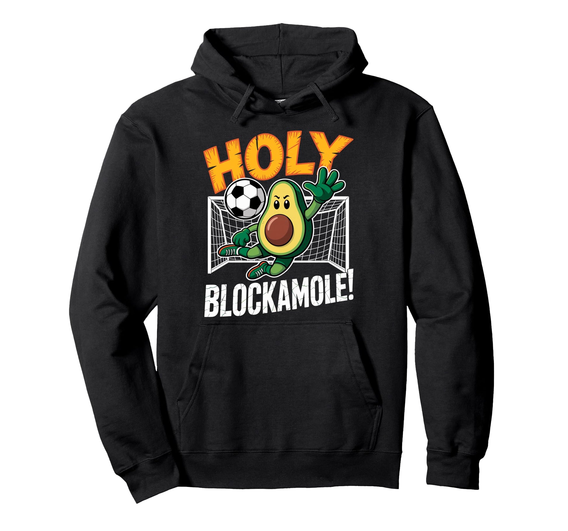 Holy Blockamole Avocado Soccer Footbal Hoodie - Trendy Graphic Unisex - T-Shirt, Sweatshirt, Hoodie