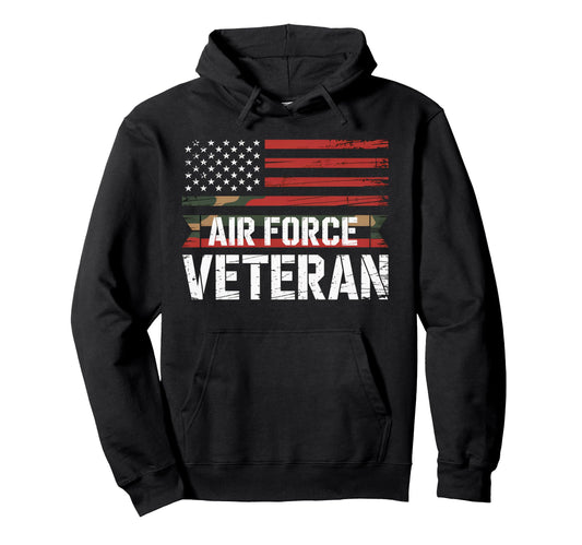 Air Force Veteran Us American Hoodie - Casual Everyday Wear for Adults - T-Shirt, Sweatshirt, Hoodie