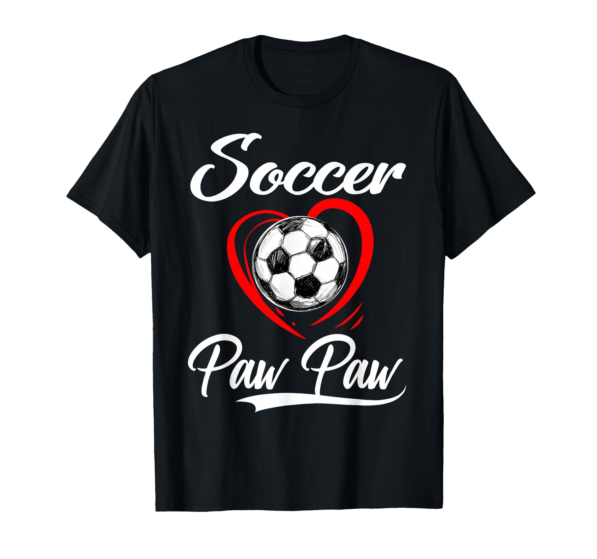 Soccer Paw Paw Soccer Heart Family T-Shirt - Minimalist Print for Adults - T-Shirt, Sweatshirt, Hoodie