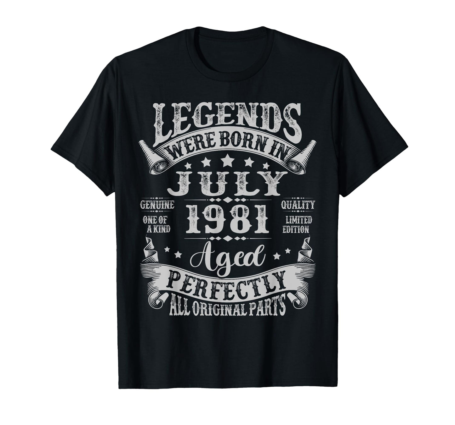 Legends Were Born July 1981 44Th T-Shirt - Graphic Print Men Women - T-Shirt, Sweatshirt, Hoodie