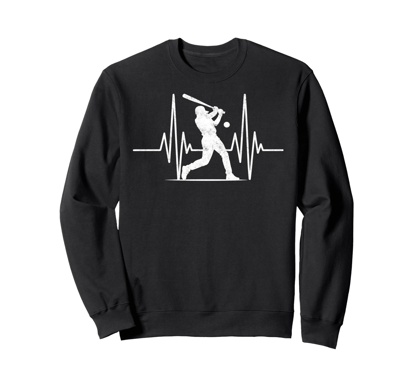 Baseball Player Heartbeat Coach Dad Sweatshirt - Aesthetic Graphic Unisex - T-Shirt, Sweatshirt, Hoodie