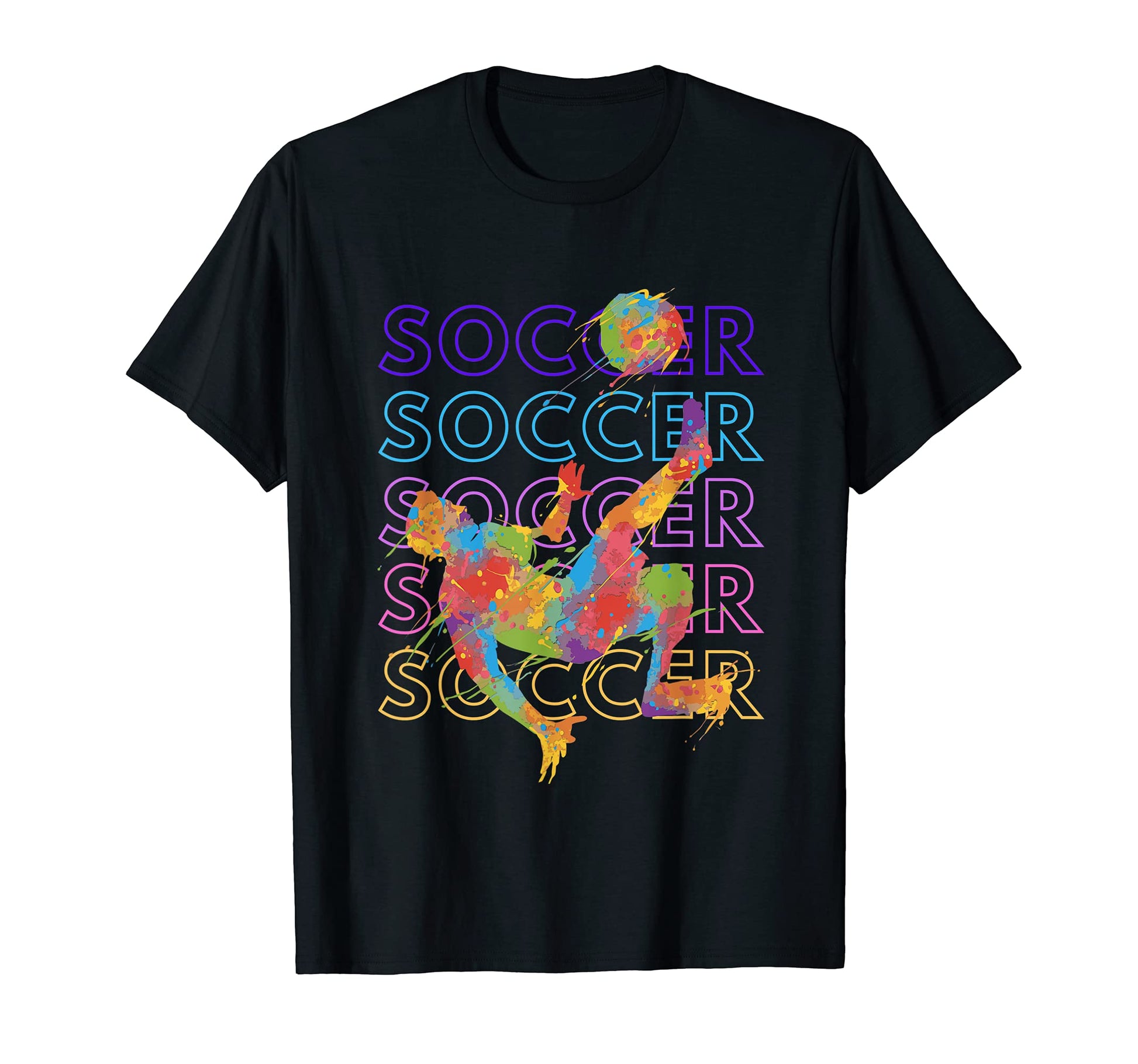 Colorful Soccer Soccer Soccer Soccer T-Shirt - Minimalist Print Unisex - T-Shirt, Sweatshirt, Hoodie