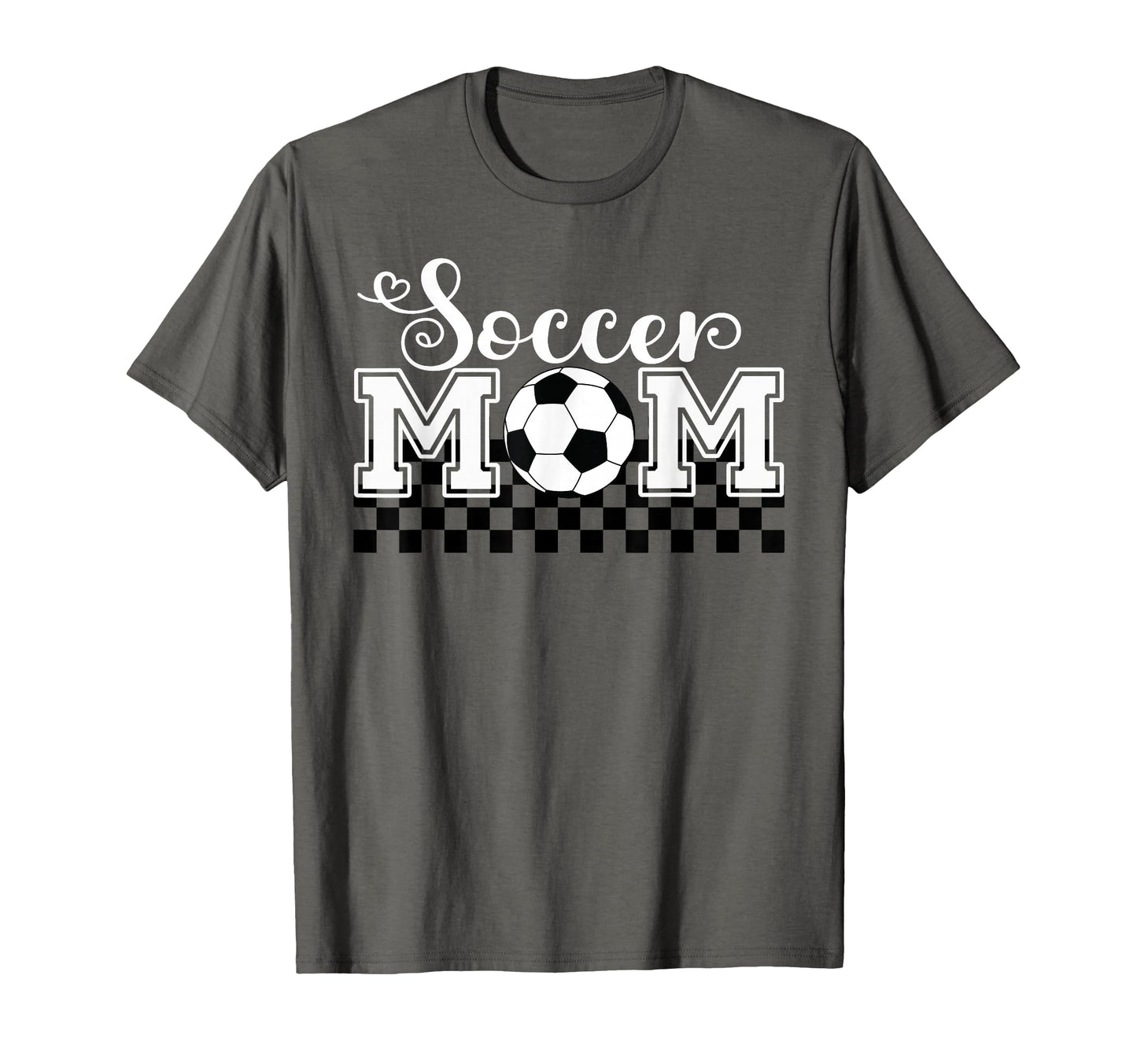 Soccer Mom Soccer Mama Checkered T-Shirt - Novelty Apparel for Adults - T-Shirt, Sweatshirt, Hoodie