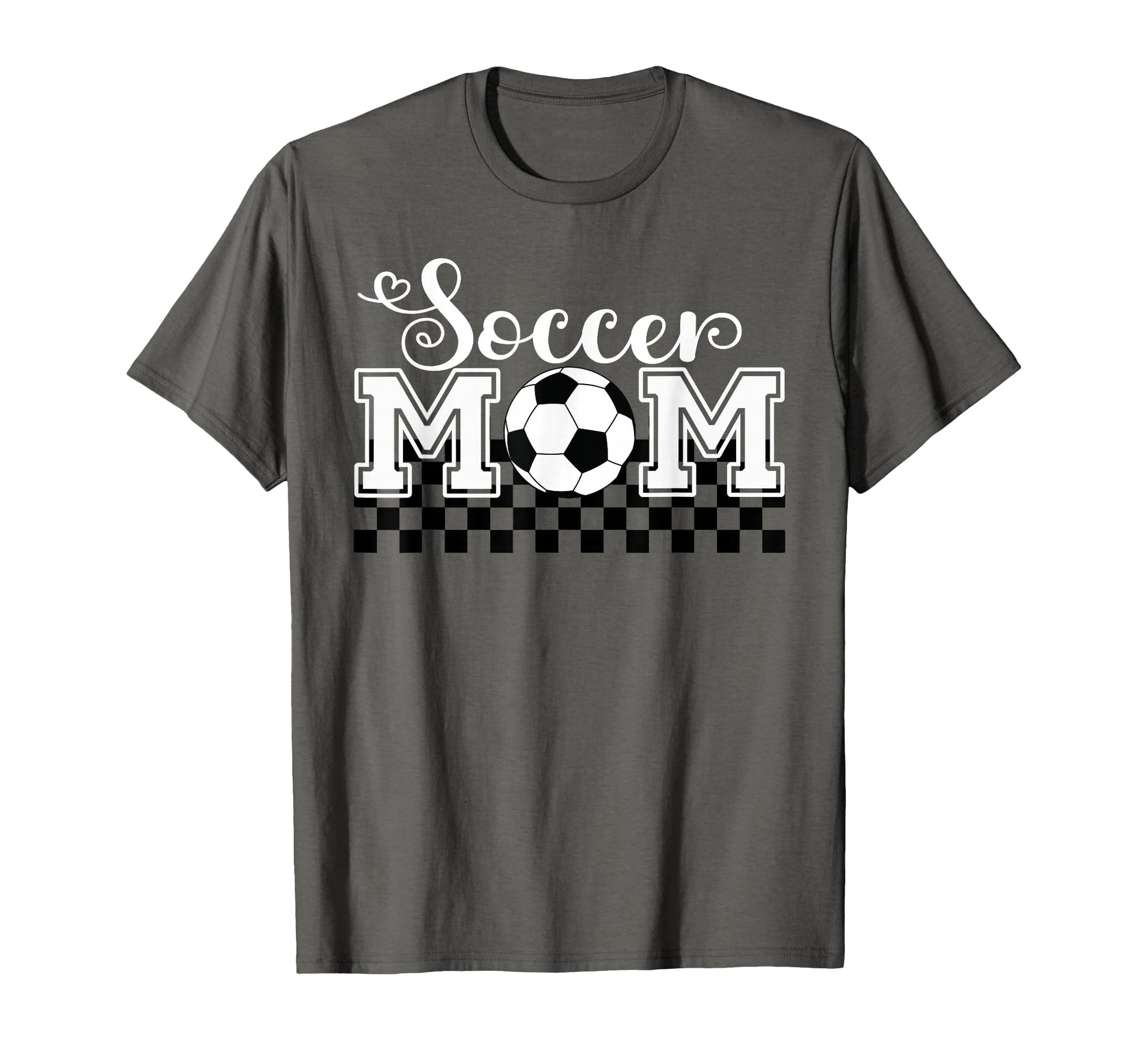 Soccer Mom Soccer Mama Checkered T-Shirt - Novelty Apparel for Adults - T-Shirt, Sweatshirt, Hoodie