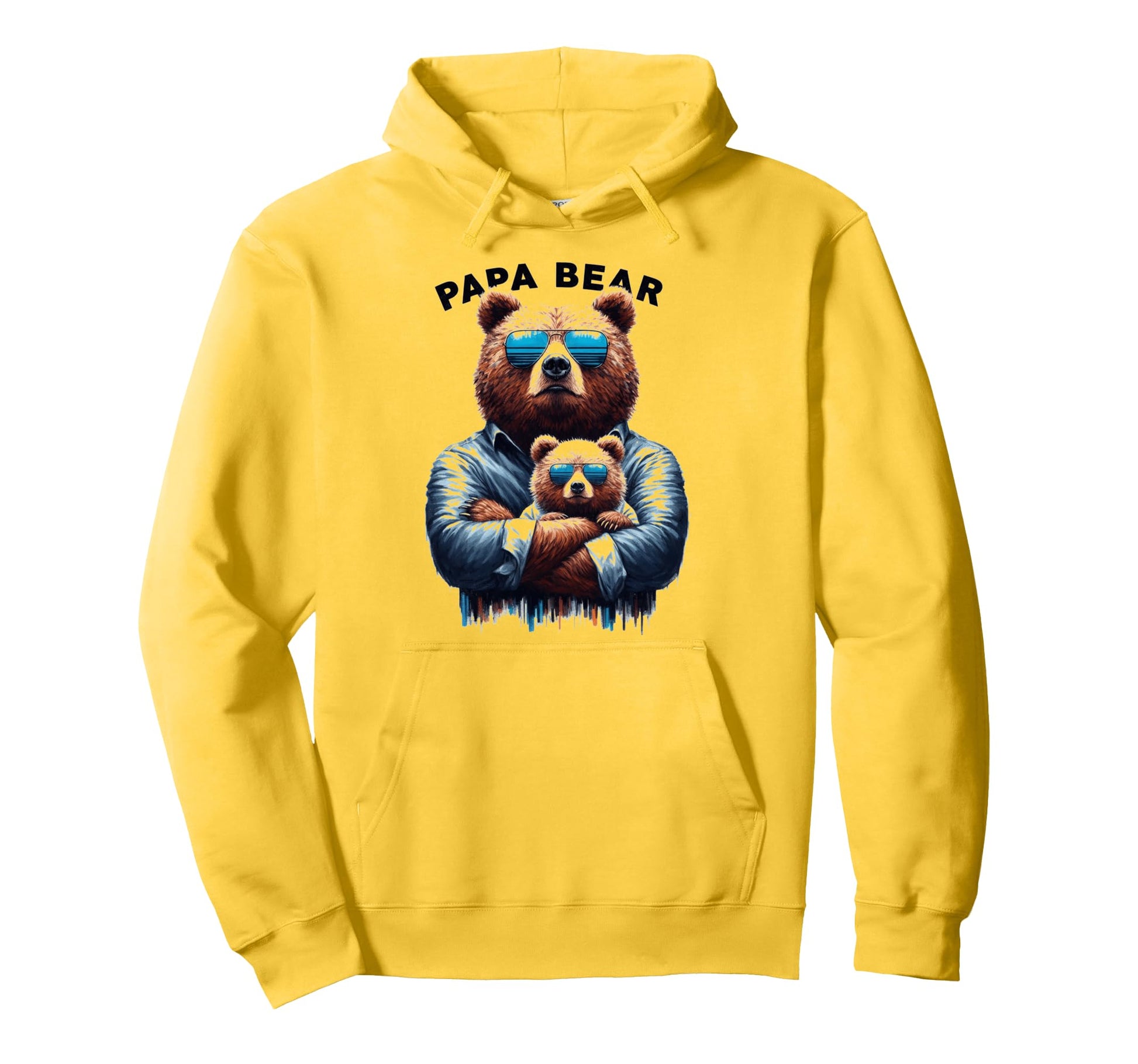 Papa Bear Funny Bears Animal Lover Dad Hoodie - Custom Art Print Men Women - T-Shirt, Sweatshirt, Hoodie
