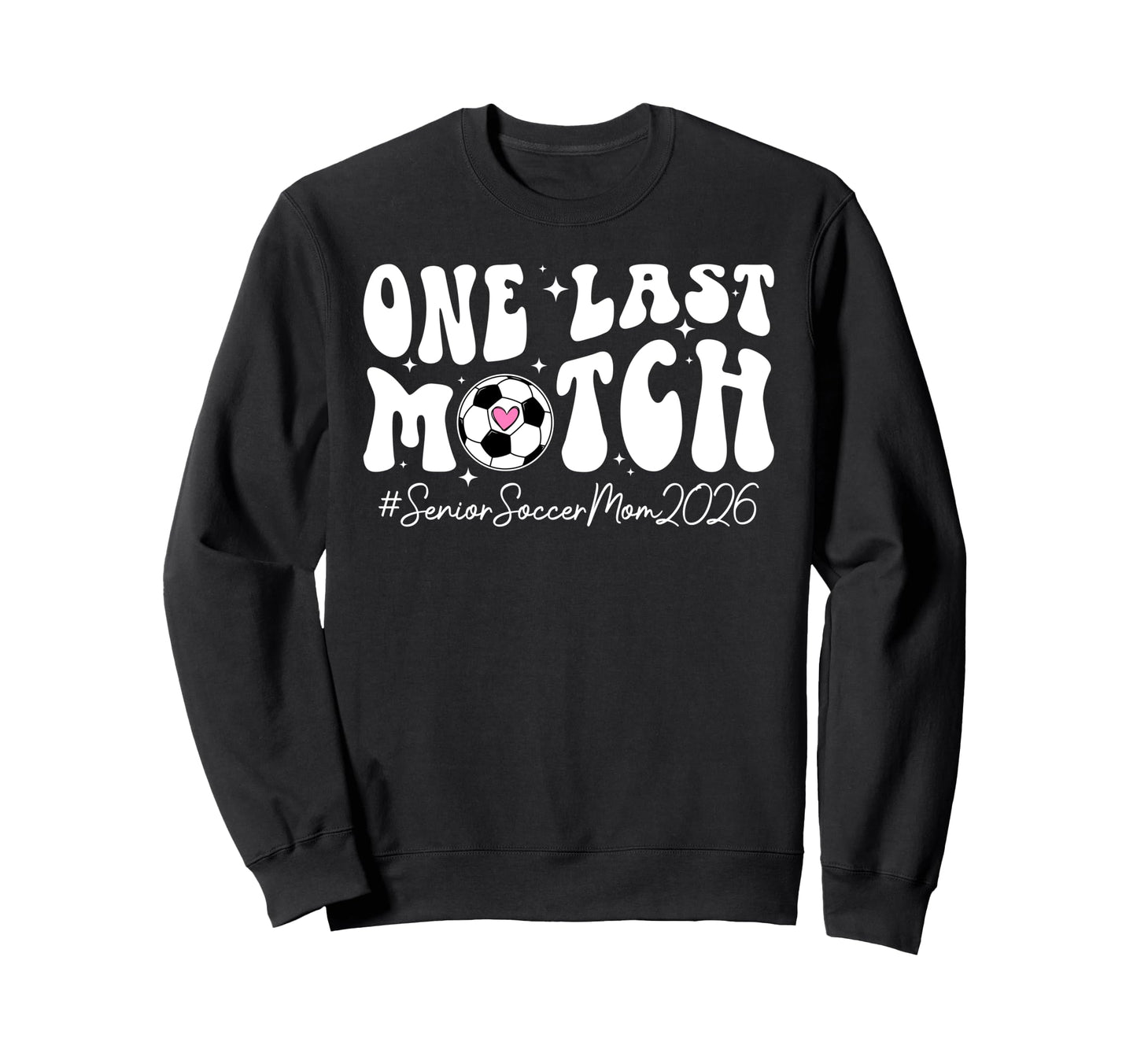Groovy Soccer Senior Mom 2026 Sweatshirt - Custom Art Print for Adults - T-Shirt, Sweatshirt, Hoodie