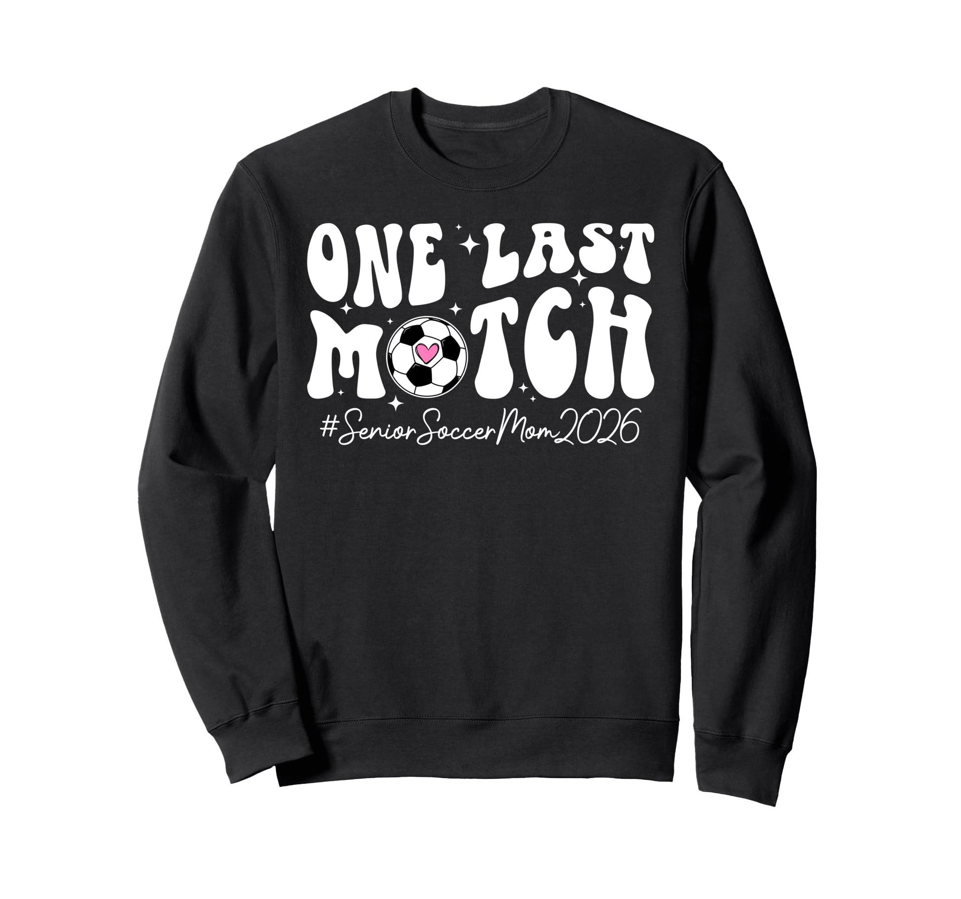 Groovy Soccer Senior Mom 2026 Sweatshirt - Custom Art Print for Adults - T-Shirt, Sweatshirt, Hoodie