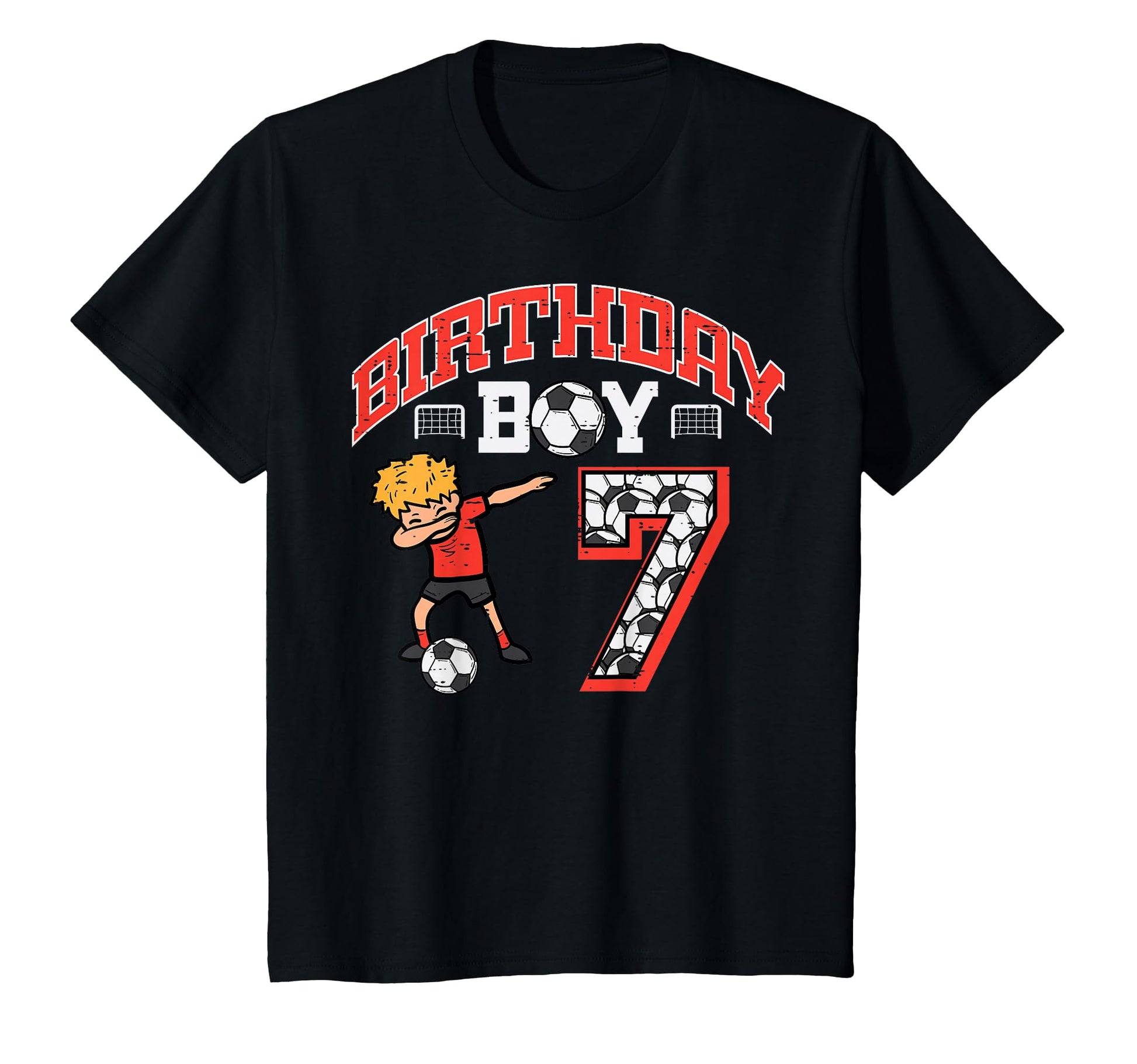 Birthday 7 Soccer Dab 7Th Seven Year T-Shirt - Fun Novelty Design Unisex - T-Shirt, Sweatshirt, Hoodie