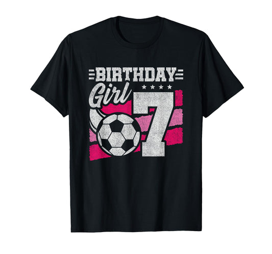 7 Year Old Soccer Birthday 7Th T-Shirt - Aesthetic Graphic Men Women - T-Shirt, Sweatshirt, Hoodie