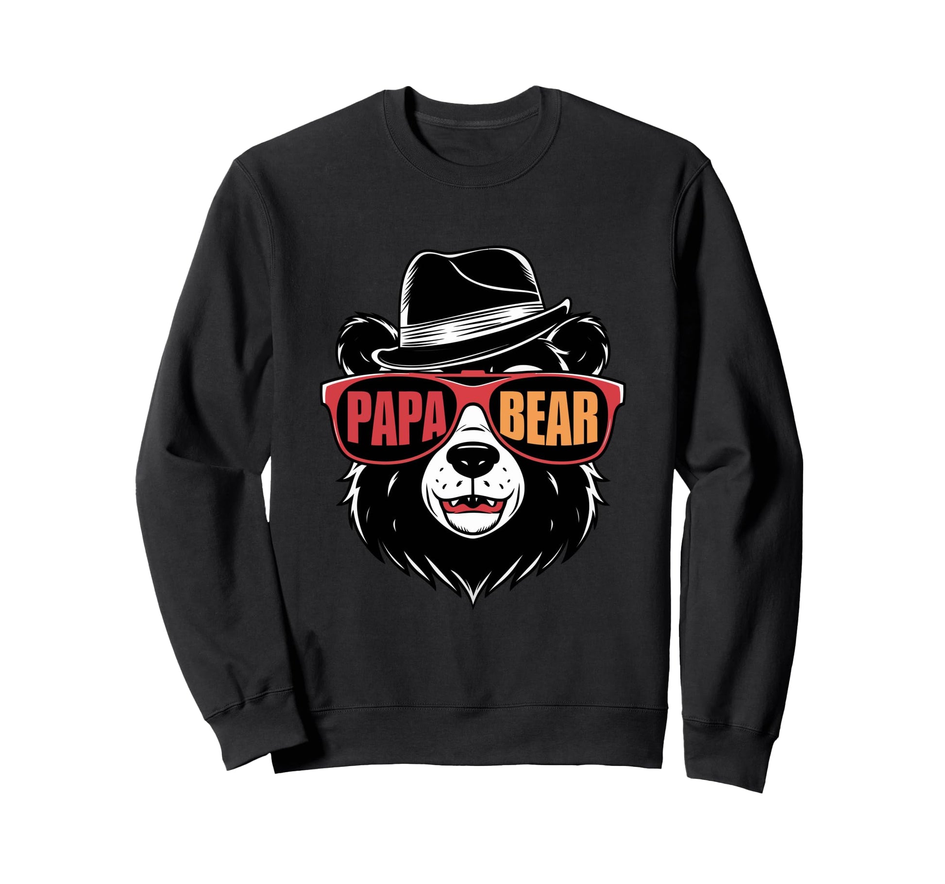Papa Bear Sunglasses Fun Daddy Sweatshirt - Custom Art Print Men Women - T-Shirt, Sweatshirt, Hoodie