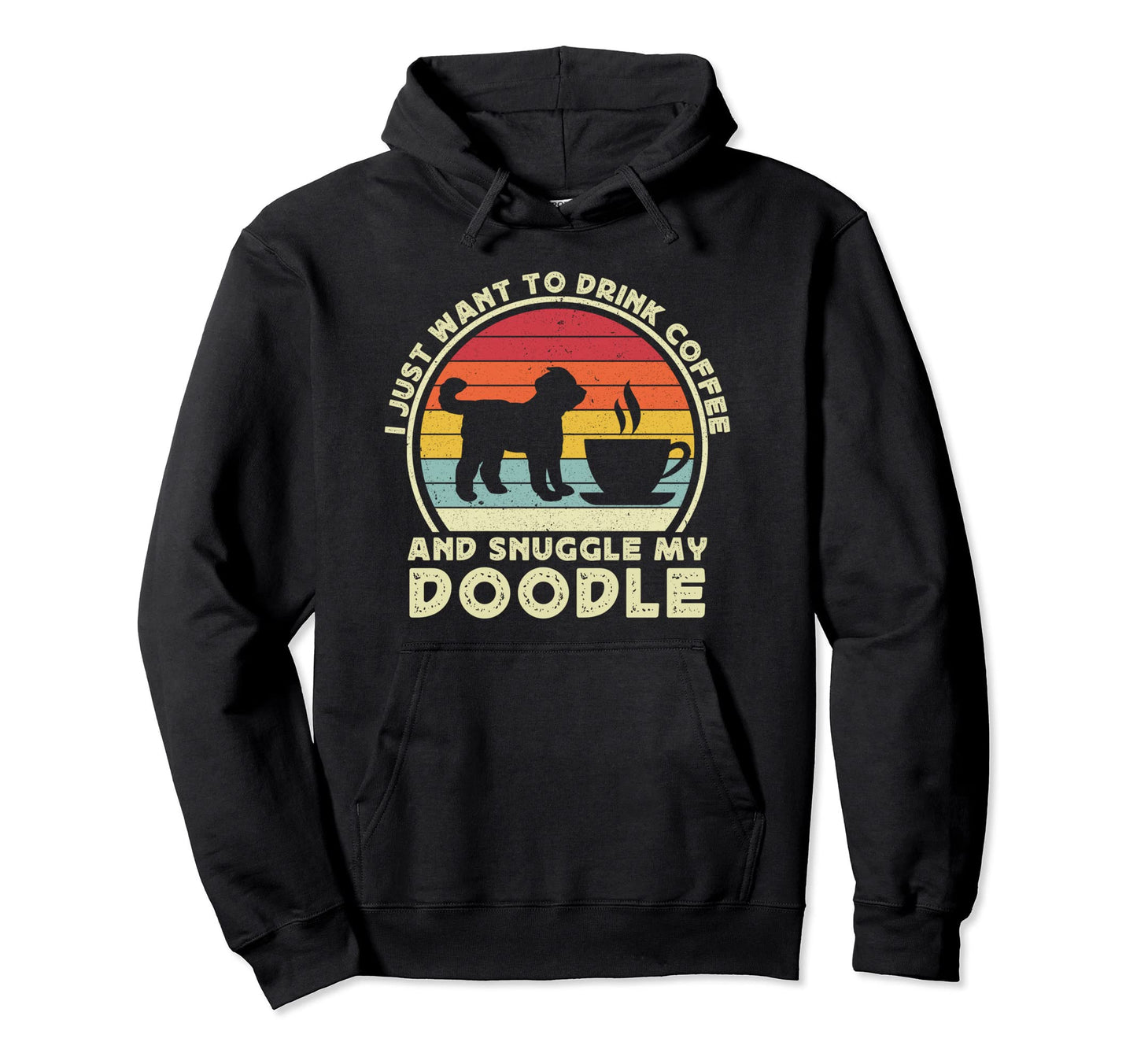 Coffee And Goldendoodle Lover Funny Hoodie - Unique Graphic for Adults - T-Shirt, Sweatshirt, Hoodie