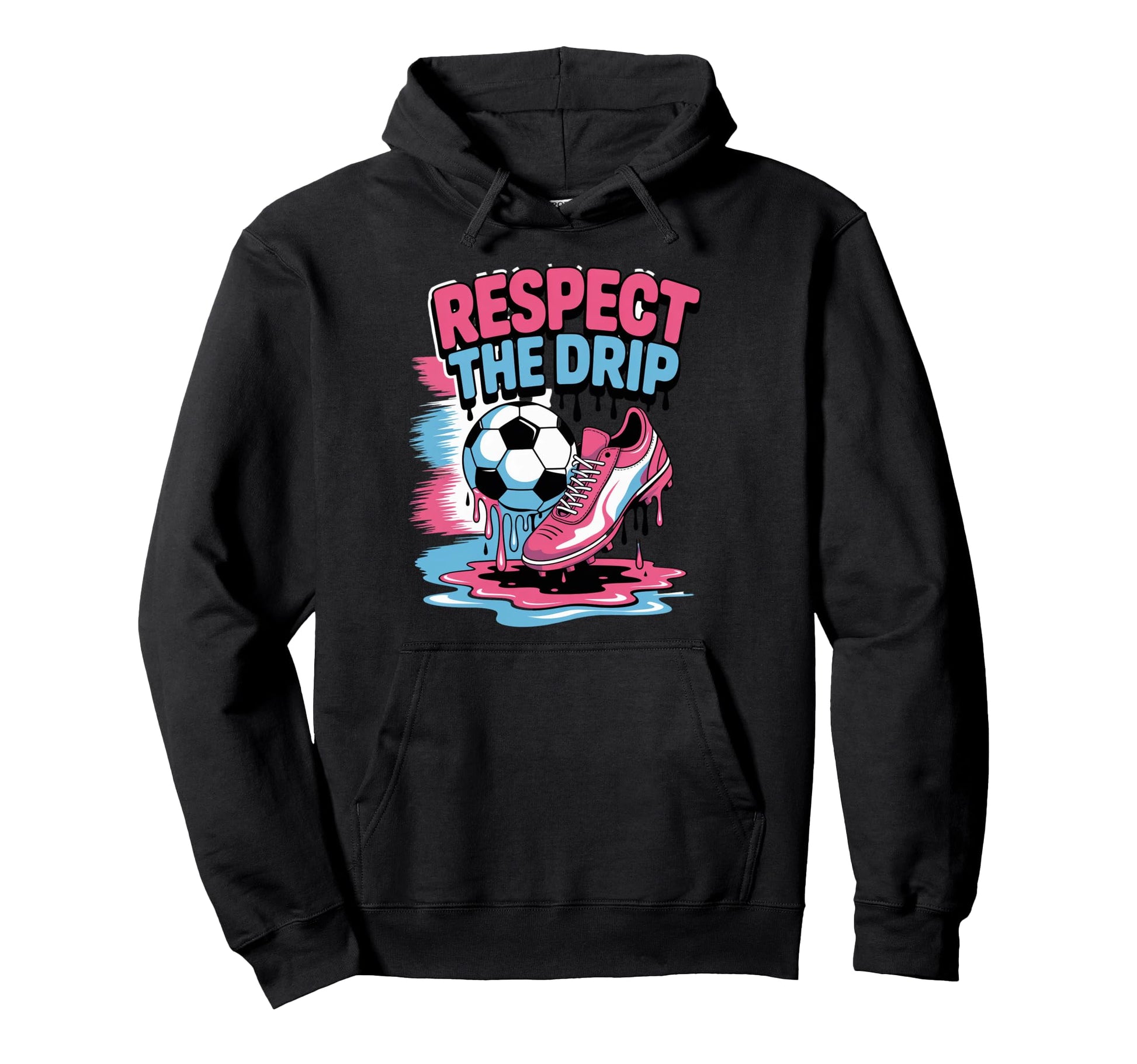 Respect Drip Ice Cream Drip Game Soccer Hoodie - Unique Graphic for Adults - T-Shirt, Sweatshirt, Hoodie