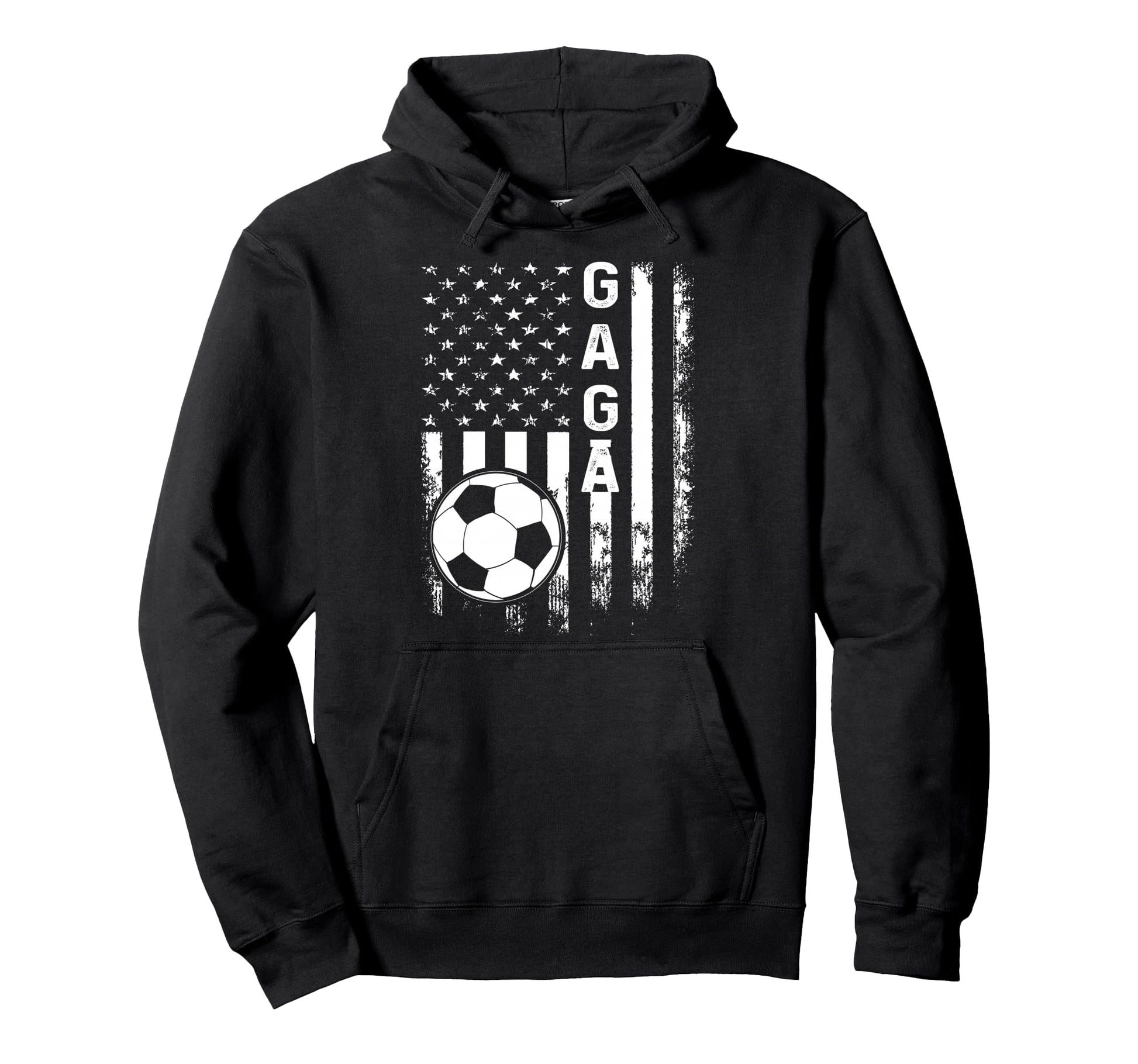 Soccer Gaga American Flag Hoodie - Aesthetic Graphic for Adults - T-Shirt, Sweatshirt, Hoodie