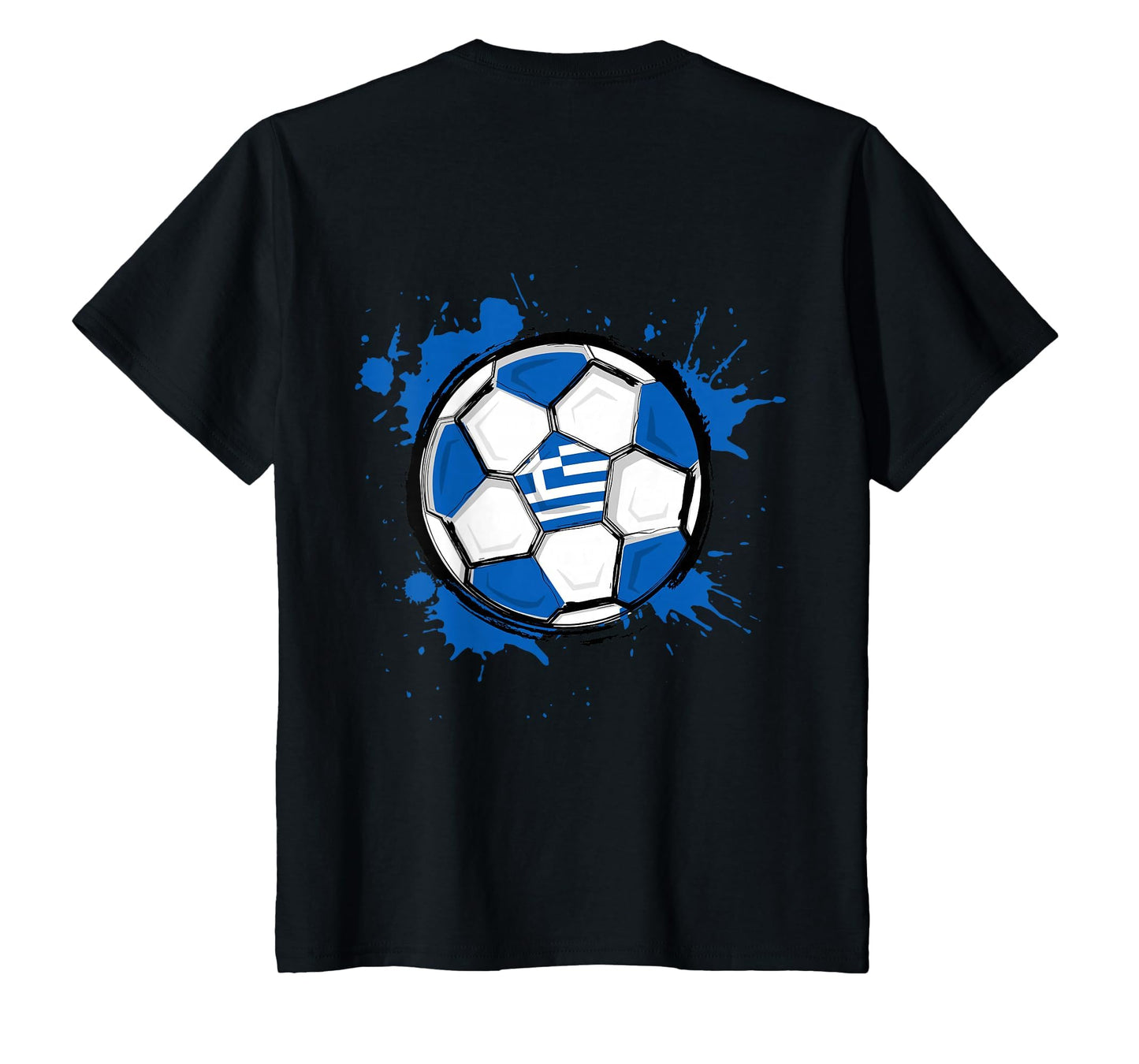 Splash Soccer Ball Greece Football T-Shirt - Fun Novelty Design Men Women - T-Shirt, Sweatshirt, Hoodie