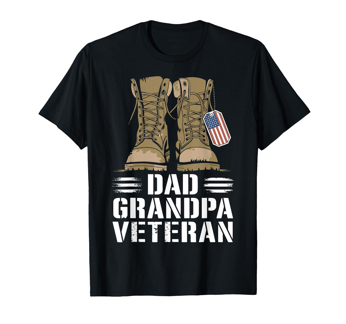 Dad Grandpa Veteran Patriotic Military T-Shirt - Aesthetic Graphic Unisex - T-Shirt, Sweatshirt, Hoodie
