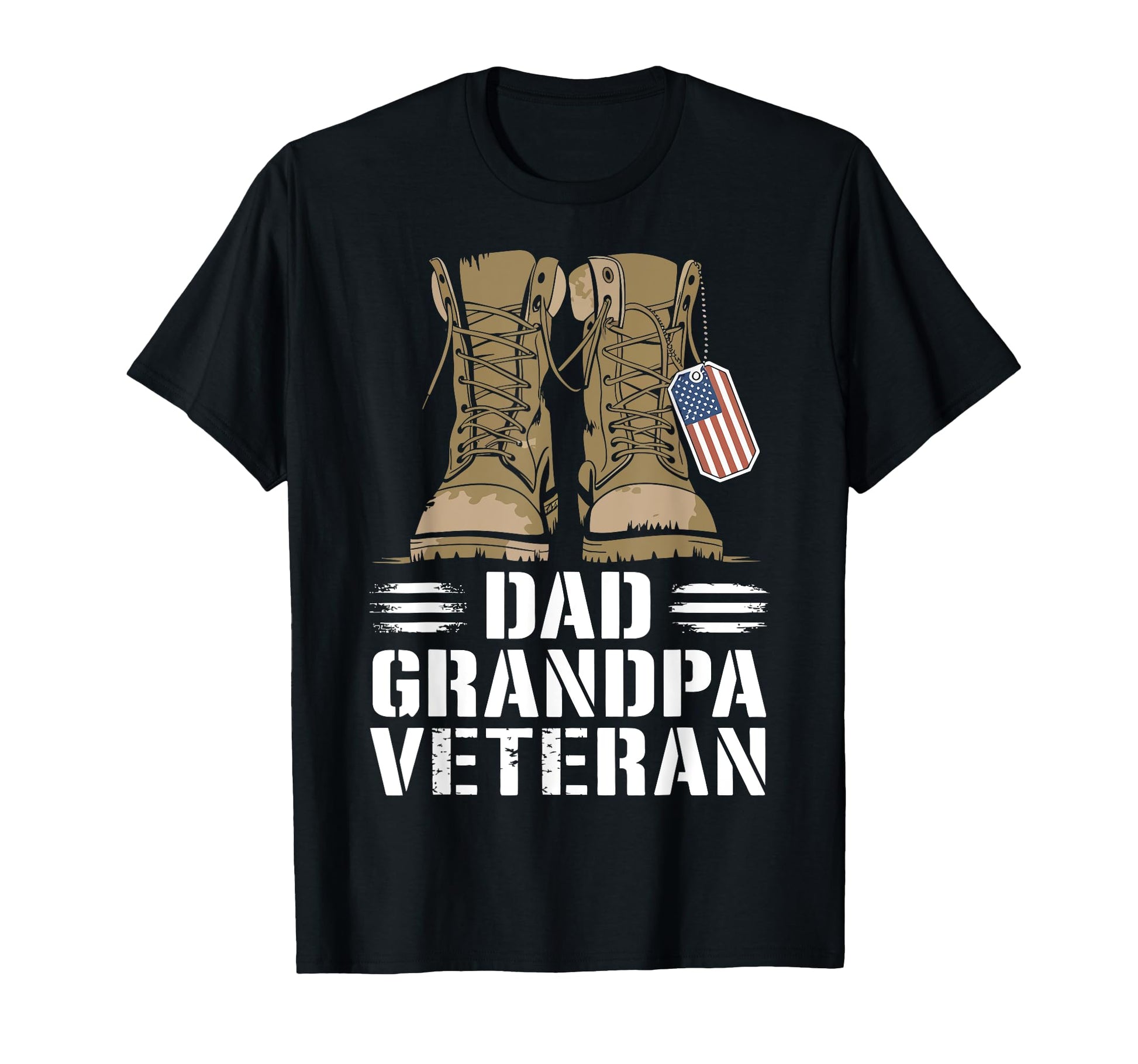 Dad Grandpa Veteran Patriotic Military T-Shirt - Aesthetic Graphic Unisex - T-Shirt, Sweatshirt, Hoodie