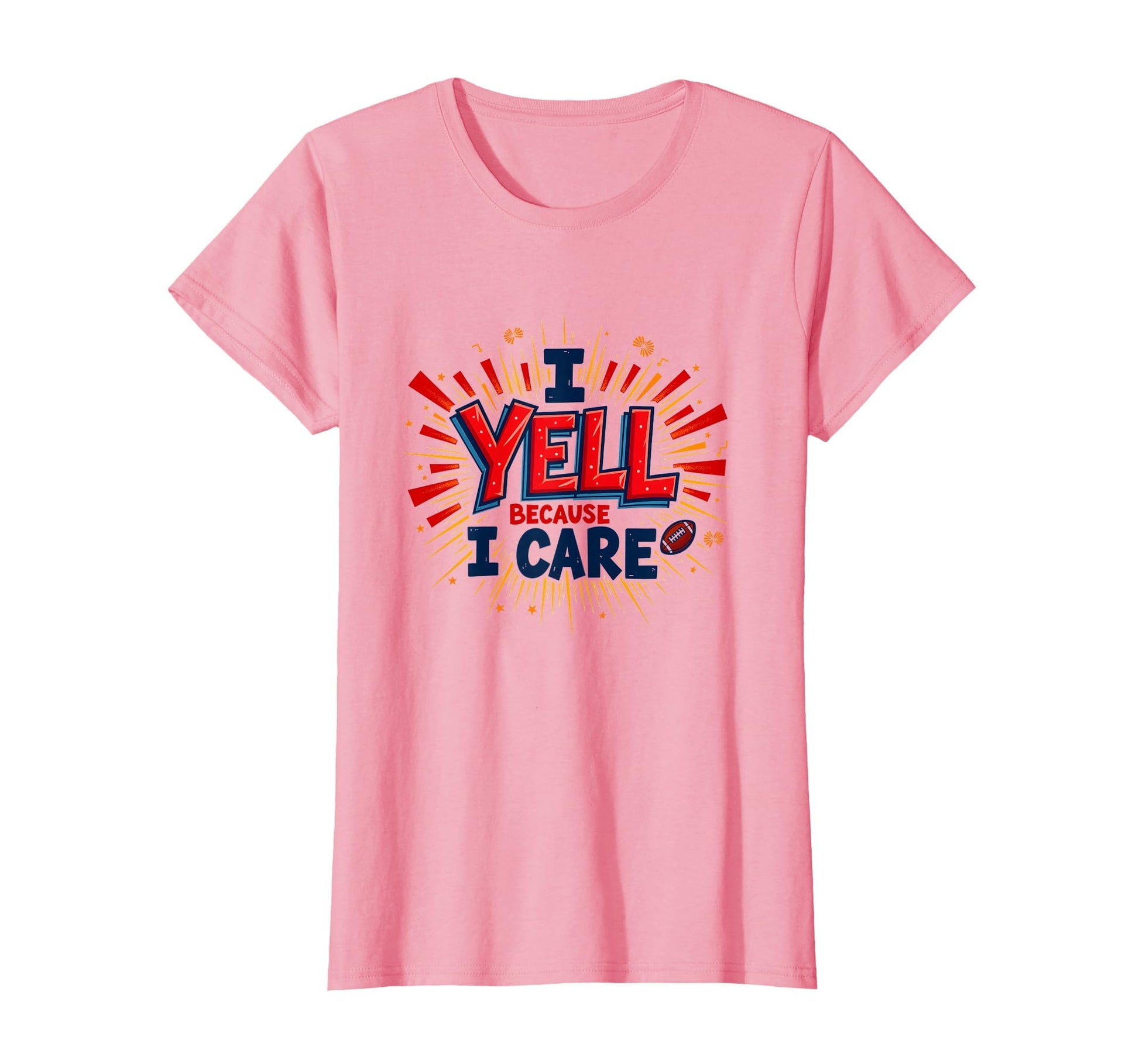 Football Dad Cheer Mom I Yell Because T-Shirt - Minimalist Print Men Women - T-Shirt, Sweatshirt, Hoodie