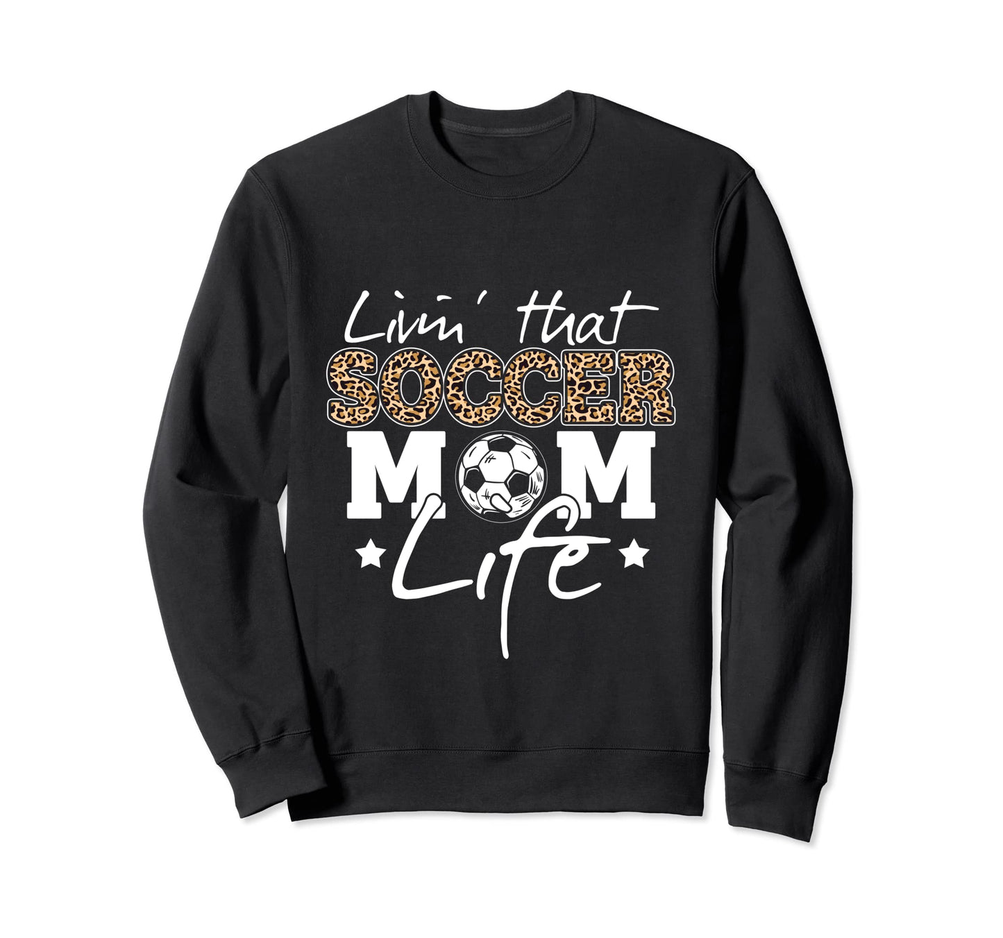 Funny Soccer Lover Leopard Sweatshirt - Fun Novelty Design for Adults - T-Shirt, Sweatshirt, Hoodie