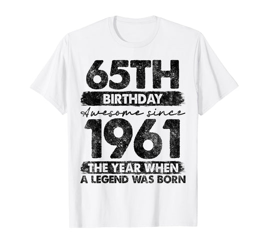 65 Year Old Gifts 1961 65Th Birthday T-Shirt - Graphic Print for Adults - T-Shirt, Sweatshirt, Hoodie