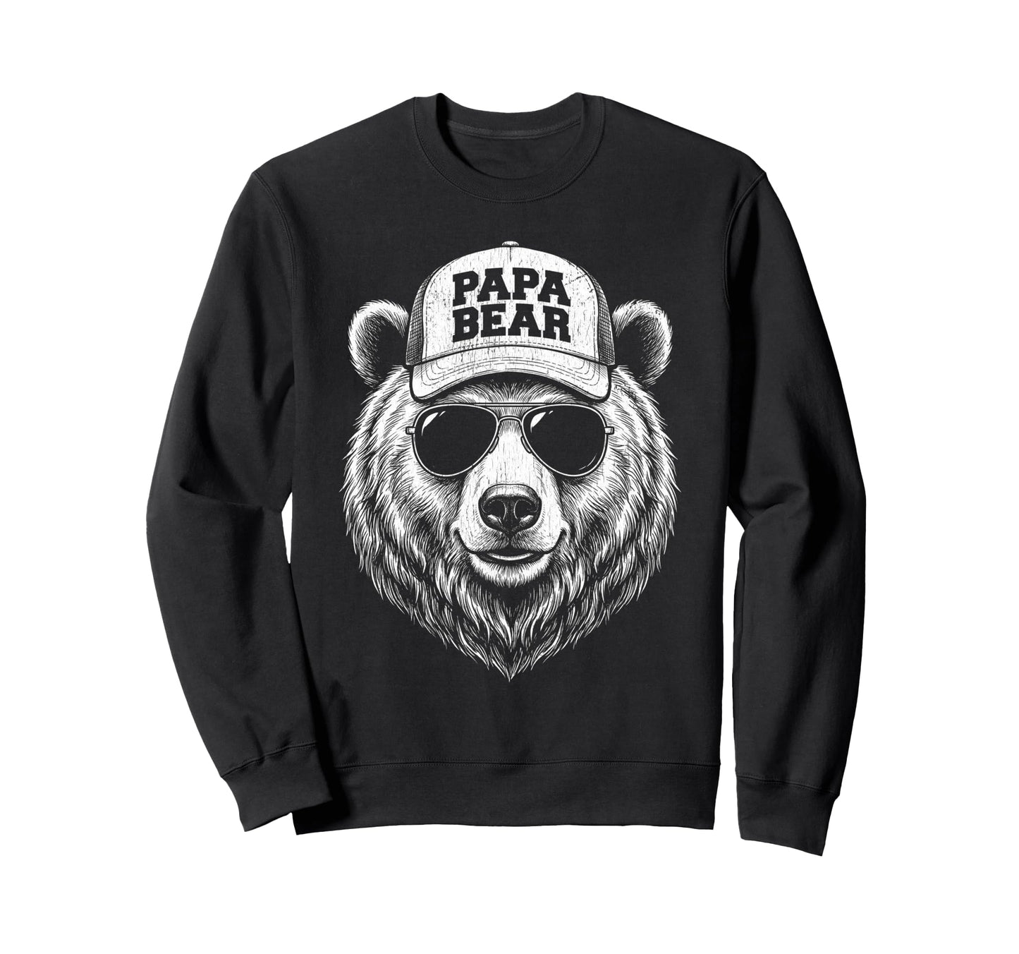 Papa Bear Family Matching Dad Sweatshirt - Aesthetic Graphic Men Women - T-Shirt, Sweatshirt, Hoodie