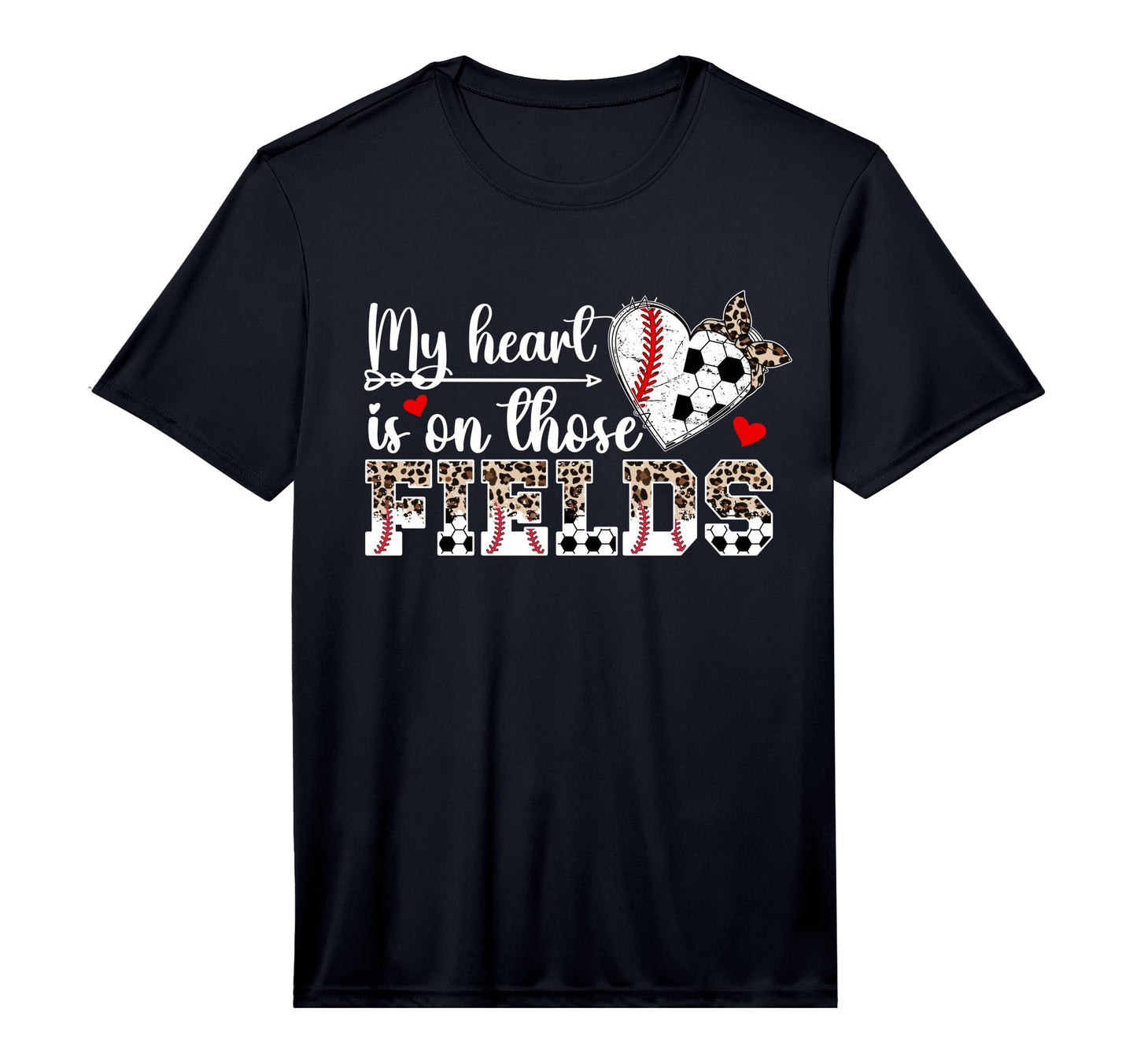Mens My Heart Is Those Fields Baseball T-Shirt - Unique Graphic Men Women - T-Shirt, Sweatshirt, Hoodie