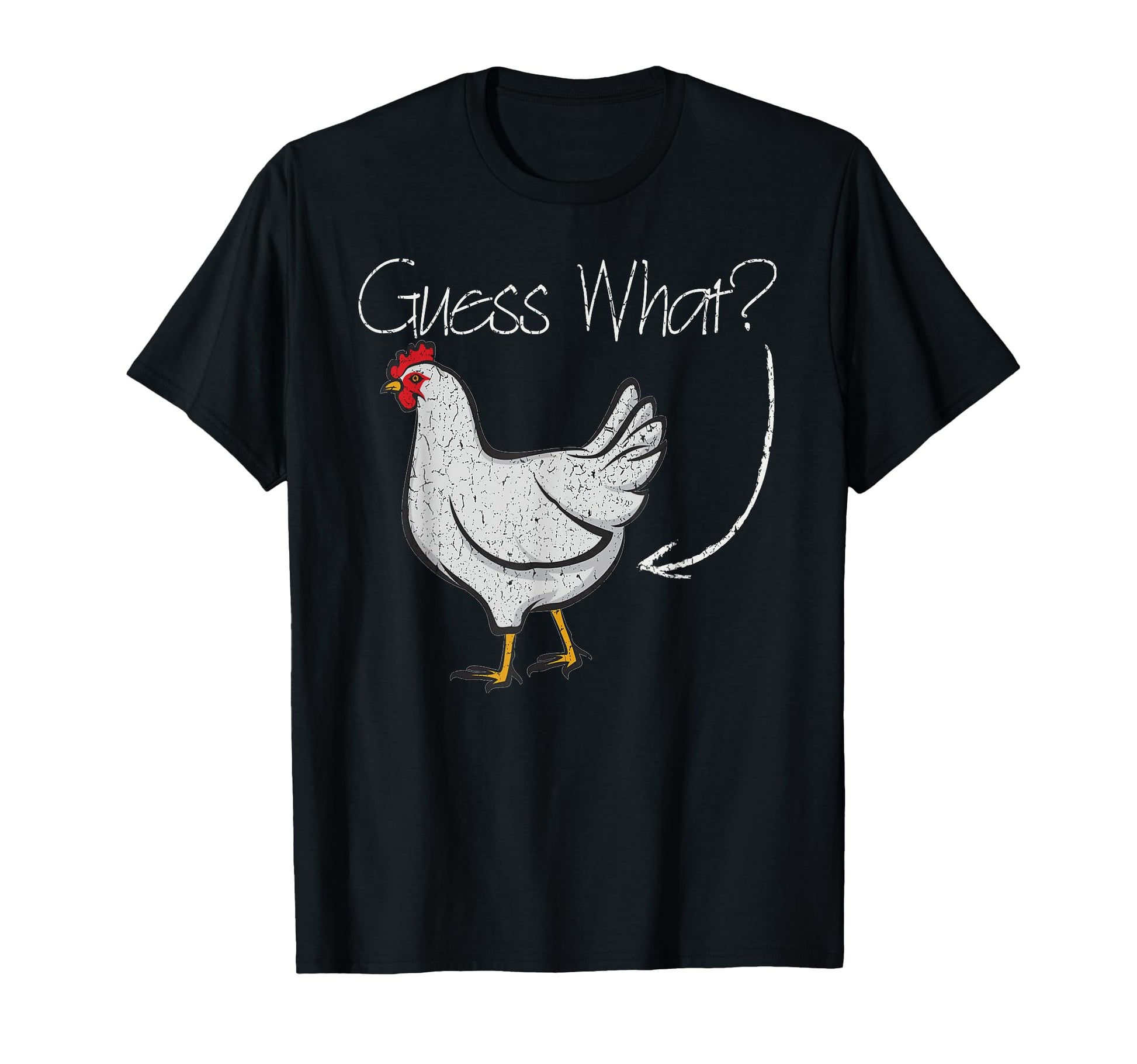Guess What Chicken Funny Joking T-Shirt - Minimalist Print for Adults - T-Shirt, Sweatshirt, Hoodie