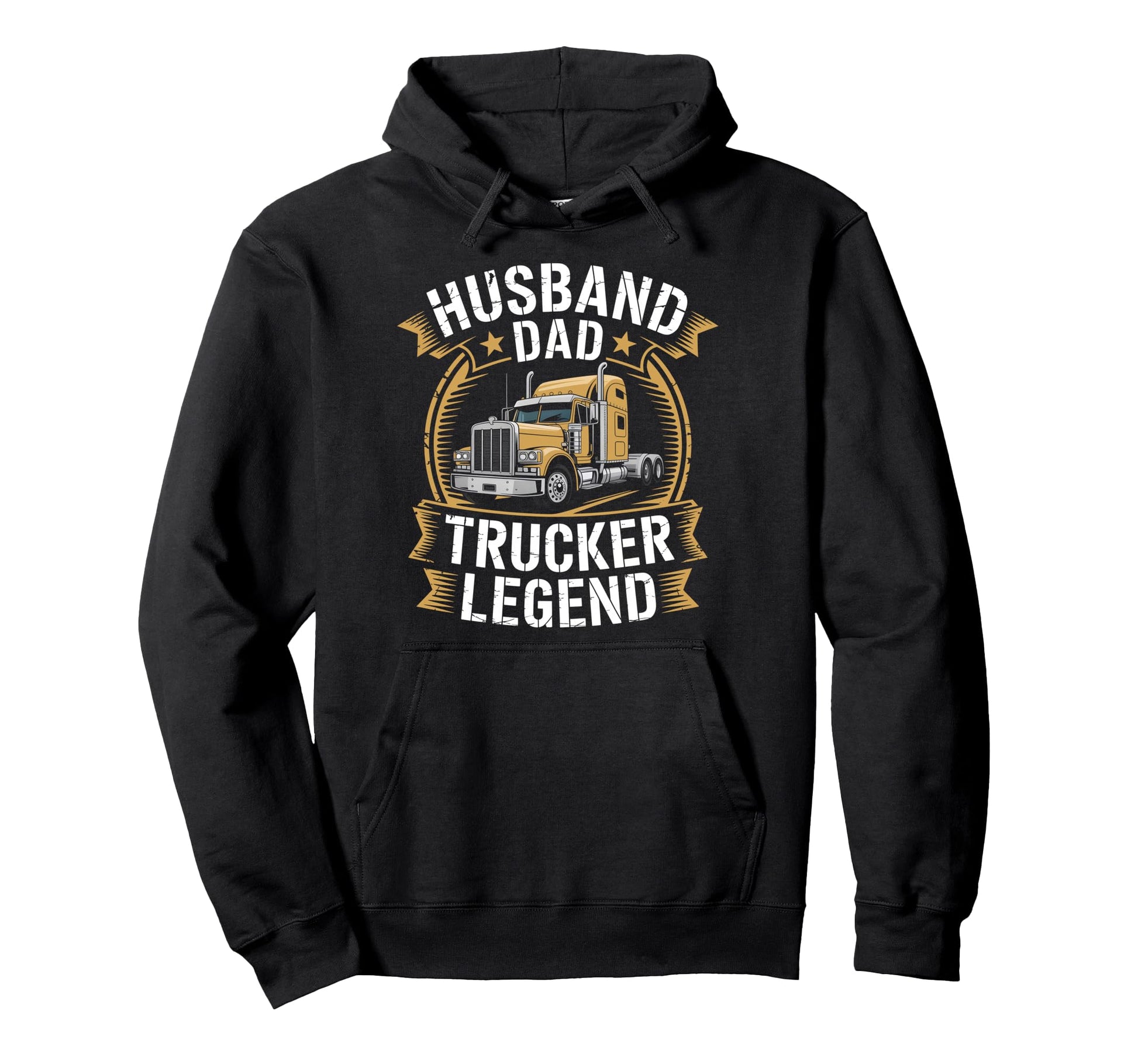 Husband Dad Trucker Legend Trucker Hoodie - Fun Novelty Design Unisex - T-Shirt, Sweatshirt, Hoodie