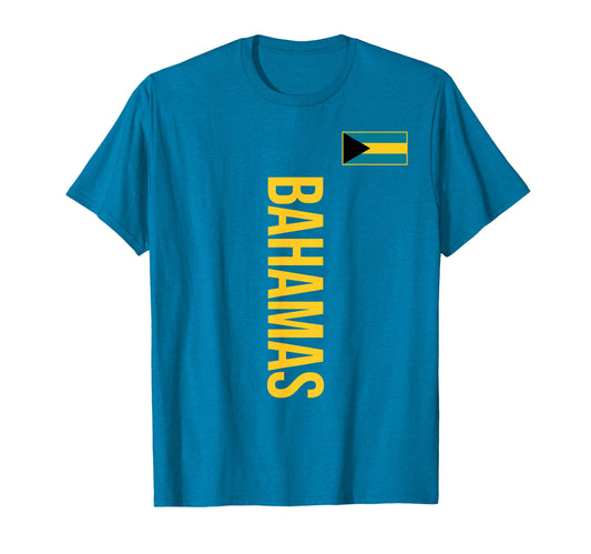 Bahamas Flag Sports Soccer T-Shirt - Fun Novelty Design for Adults - T-Shirt, Sweatshirt, Hoodie