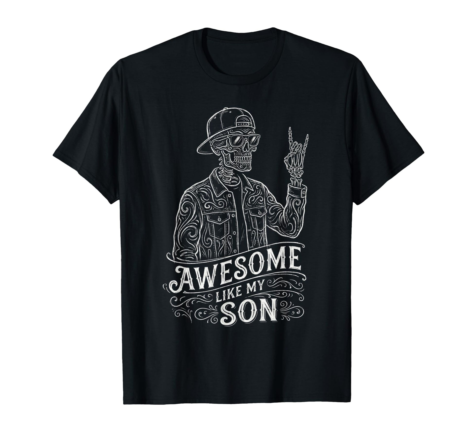 Awesome Like My Son Skeleton T-Shirt - Casual Everyday Wear for Adults - T-Shirt, Sweatshirt, Hoodie