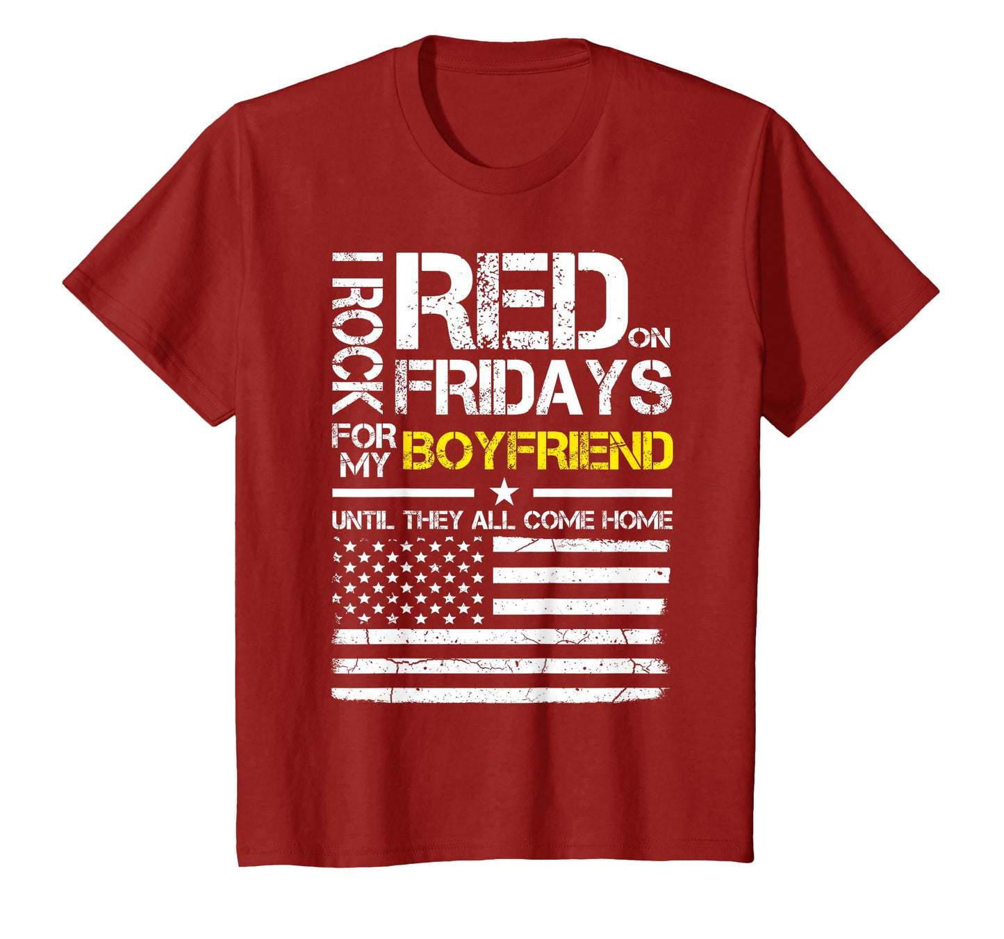 Red Friday Military Girlfriend Wear T-Shirt - Custom Art Print for Adults - T-Shirt, Sweatshirt, Hoodie
