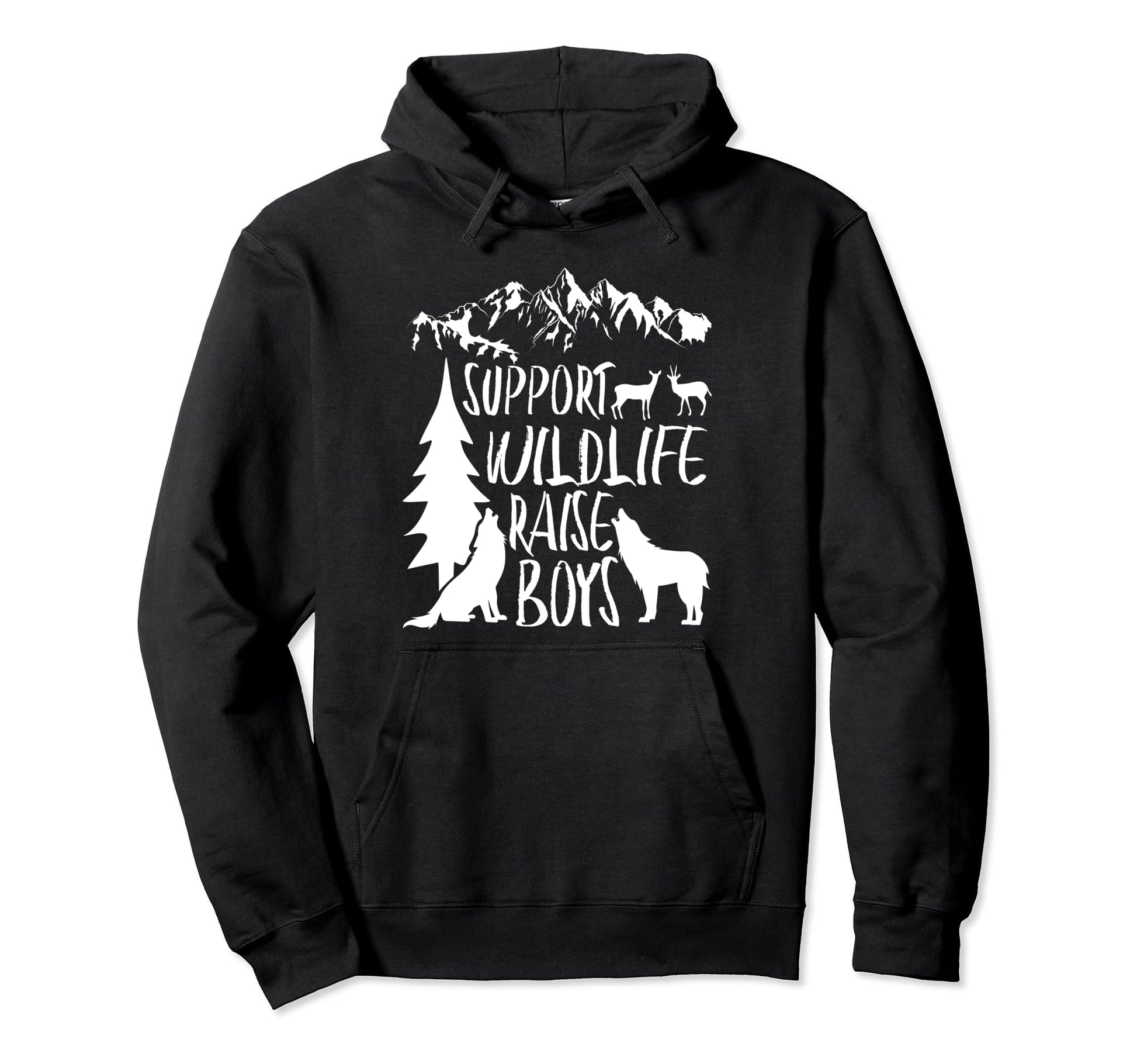 Support Wildlife Raise Funny Parents Dad Mom Hoodie - Trendy Graphic Unisex - T-Shirt, Sweatshirt, Hoodie
