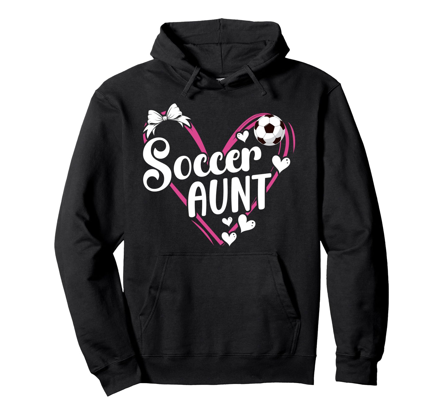 Soccer Aunt Heart Aunt Soccer Player Auntie Hoodie - Graphic Print Unisex - T-Shirt, Sweatshirt, Hoodie