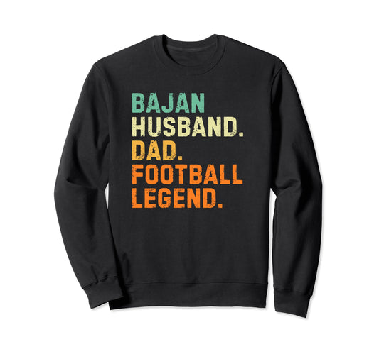 Bajan Husband Dad Football Legend Sweatshirt - Custom Art Print for Adults - T-Shirt, Sweatshirt, Hoodie