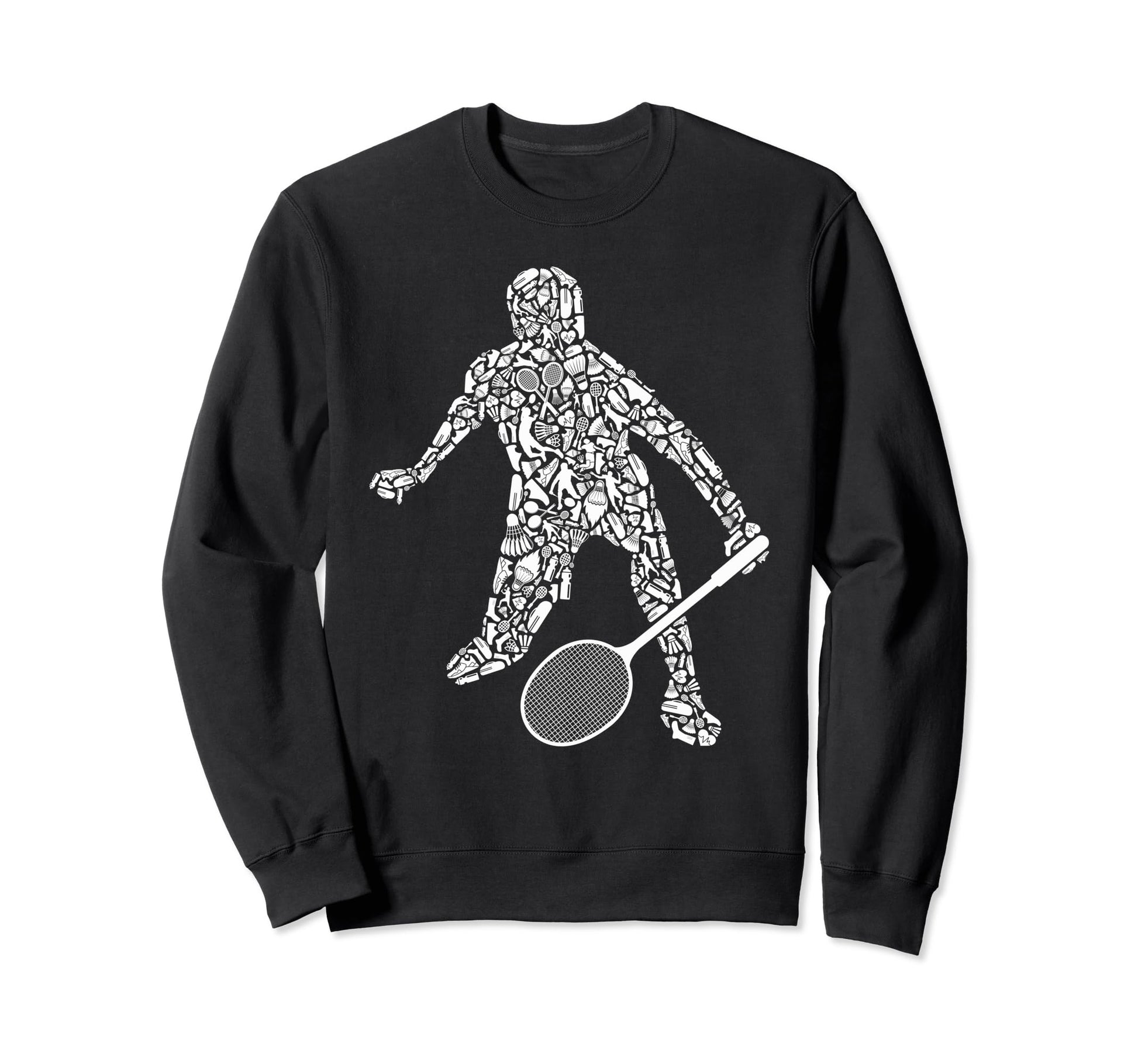 Badminton Player Shuttlecock Dad Sweatshirt - Streetwear Style Men Women - T-Shirt, Sweatshirt, Hoodie