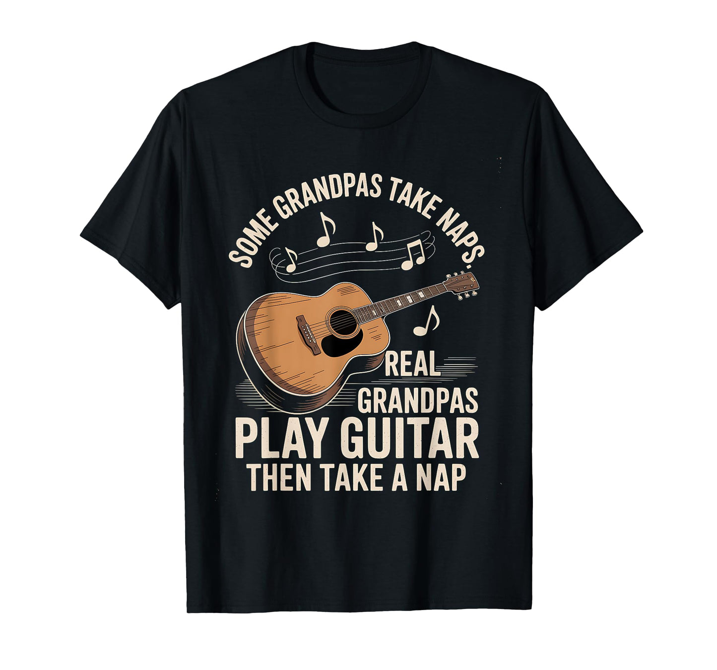 Real Grandpas Play Guitar Then Take T-Shirt - Minimalist Print for Adults - T-Shirt, Sweatshirt, Hoodie