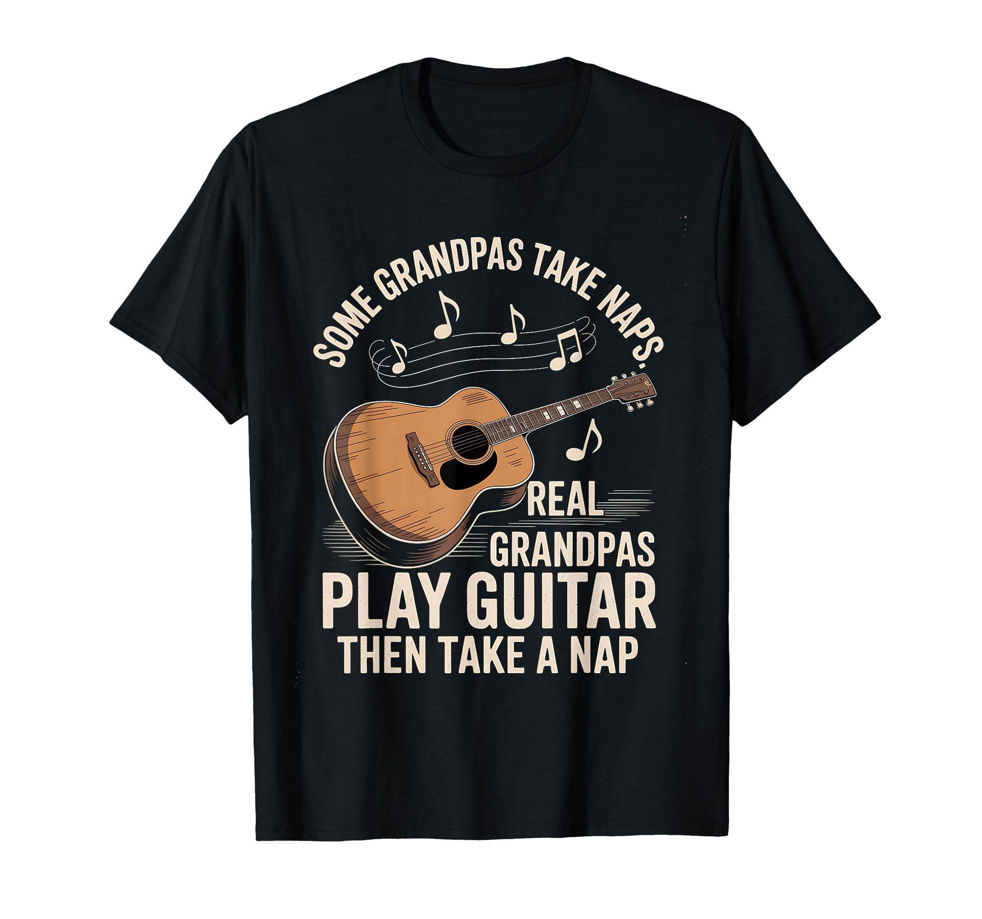 Real Grandpas Play Guitar Then Take T-Shirt - Minimalist Print for Adults - T-Shirt, Sweatshirt, Hoodie