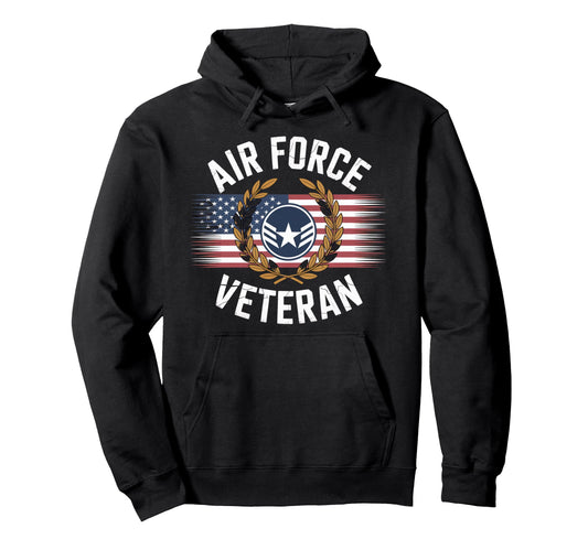 Air Force Veteran Us American Hoodie - Casual Everyday Wear for Adults - T-Shirt, Sweatshirt, Hoodie