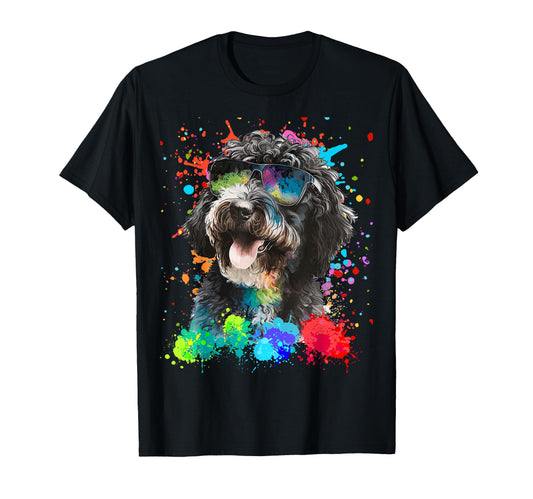 Aussiedoodle Dog Sunglasses Colorful T-Shirt - Casual Everyday Wear Unisex - T-Shirt, Sweatshirt, Hoodie