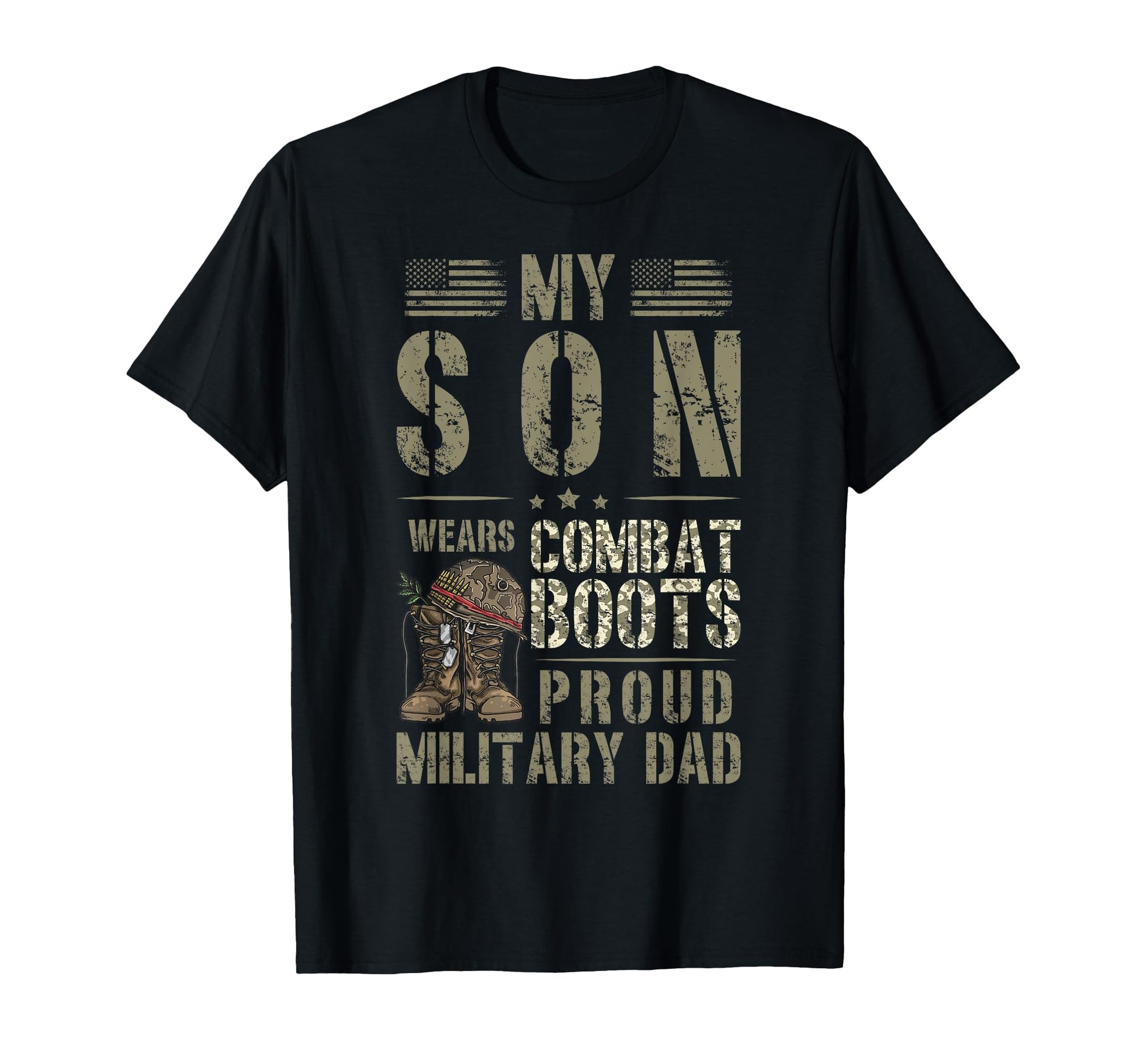 Proud Military Dad Military Father T-Shirt - Aesthetic Graphic for Adults - T-Shirt, Sweatshirt, Hoodie