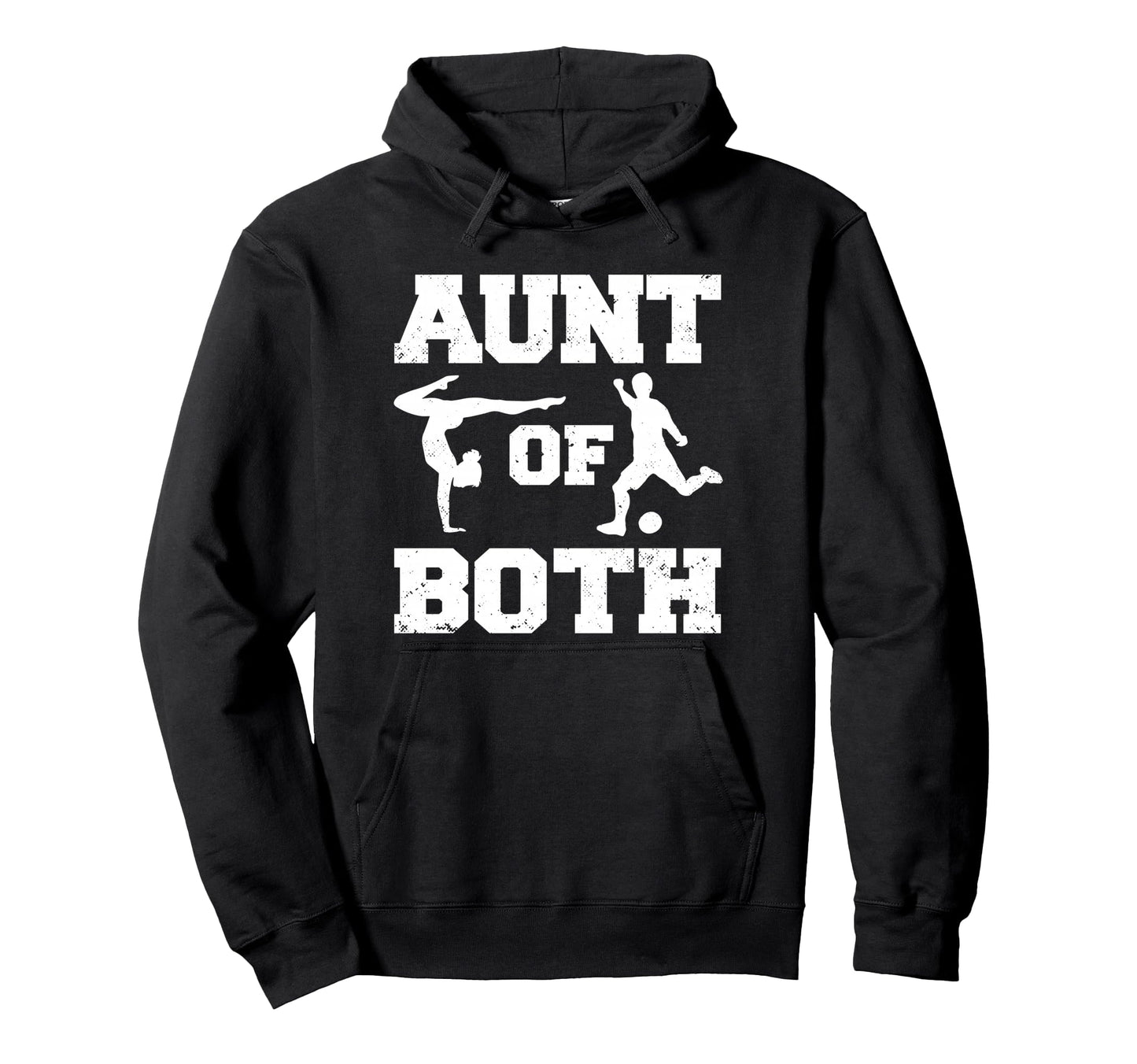 Aunt Both Gymnastics And Soccer Hoodie - Minimalist Print for Adults - T-Shirt, Sweatshirt, Hoodie