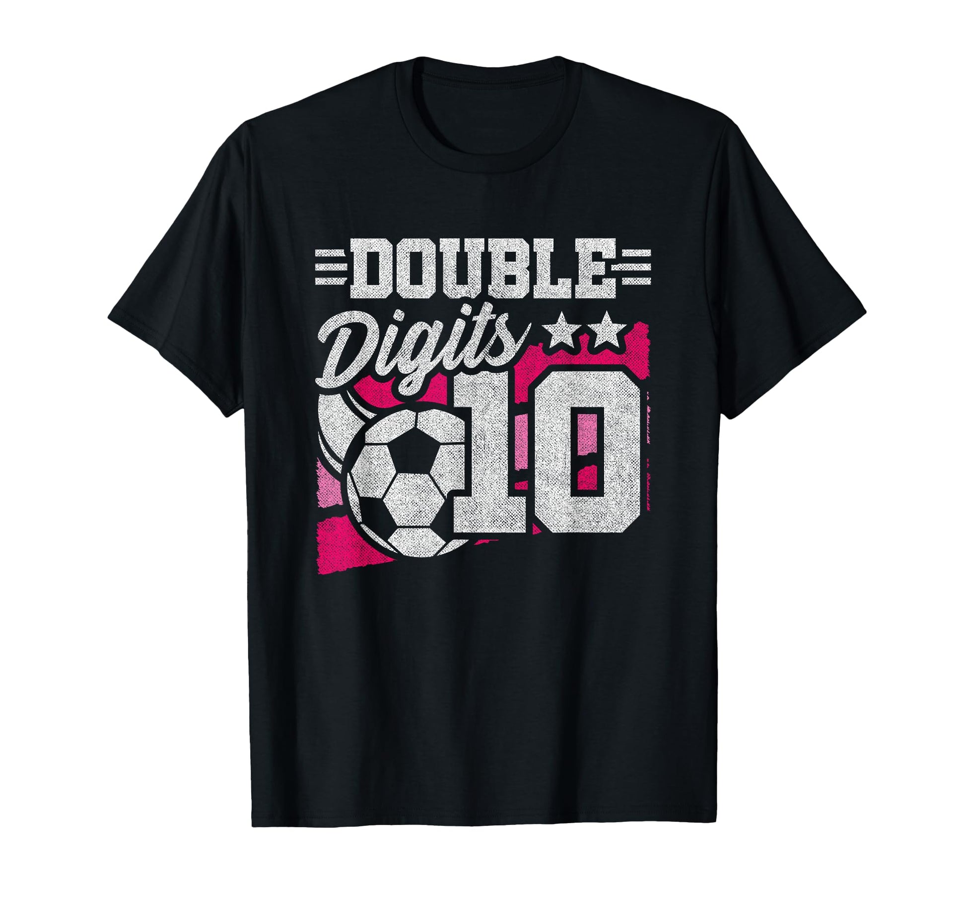 Soccer Birthday 10 Year Old Double T-Shirt - Fun Novelty Design Men Women - T-Shirt, Sweatshirt, Hoodie